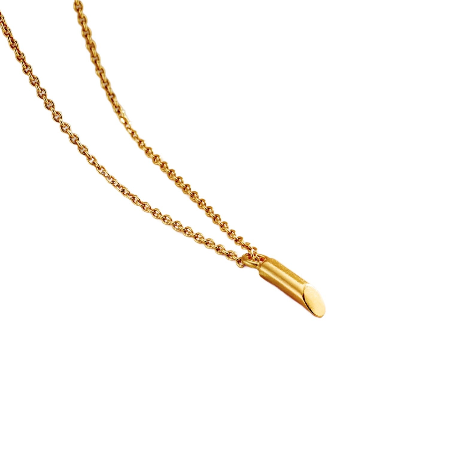 Yellow Gold Plated Mini Flow Bar Necklace