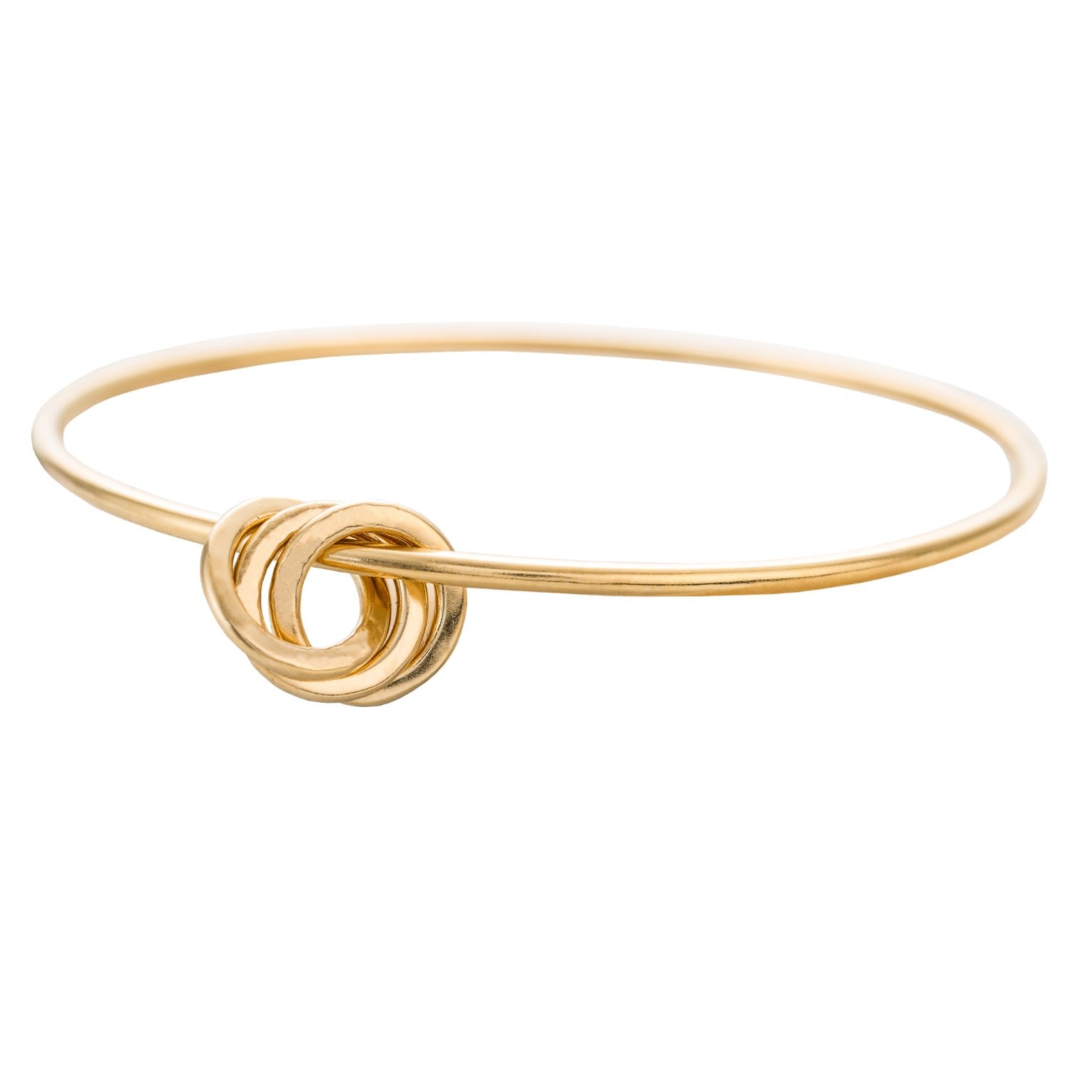 Yellow Gold Plated Russian Ring Charm Bangle