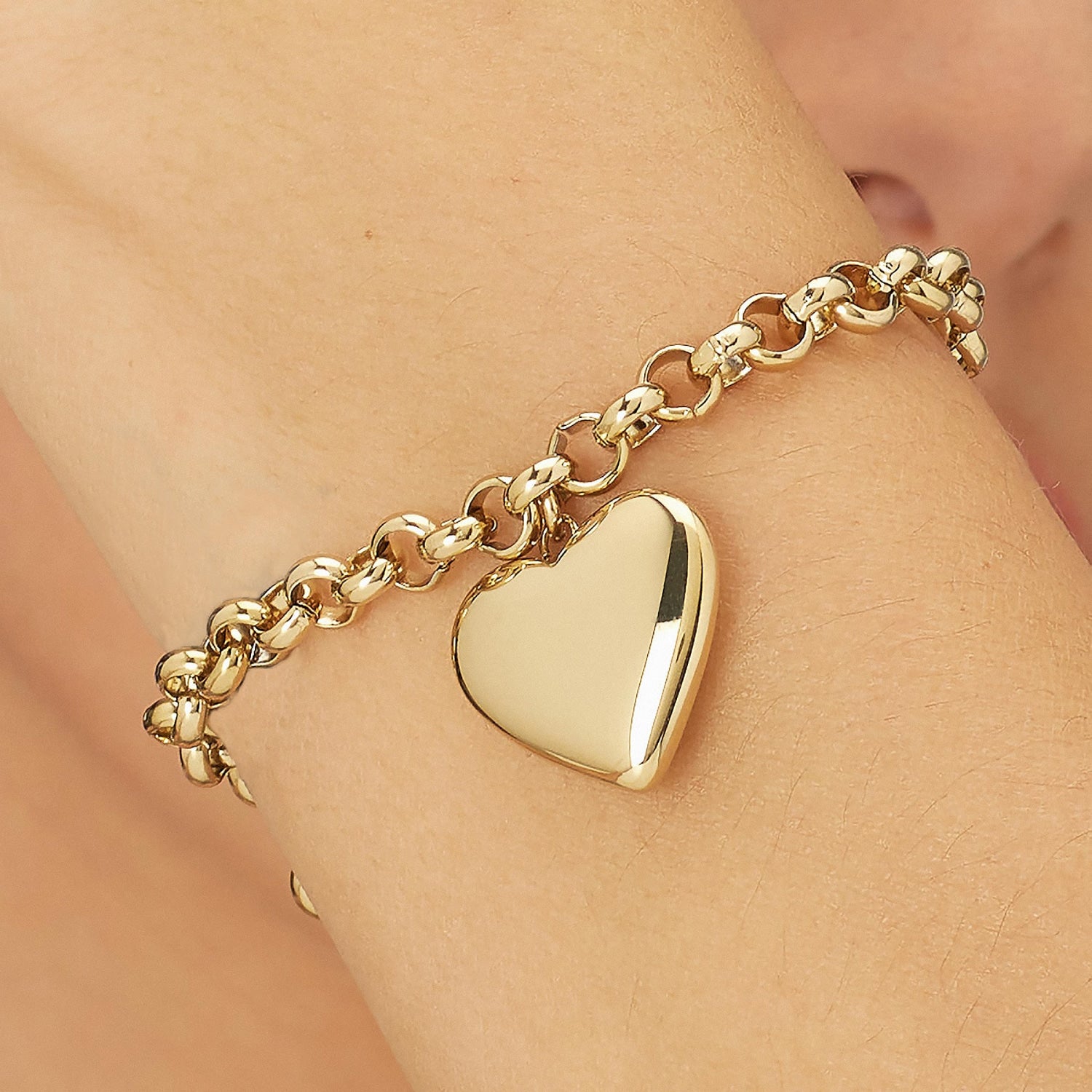 Yellow Gold Vermeil Plated Sterling Silver Heart Bracelet – Elegant, Minimalist Jewelry, Perfect Gift For Women, Love Symbol, Timeless Accessory