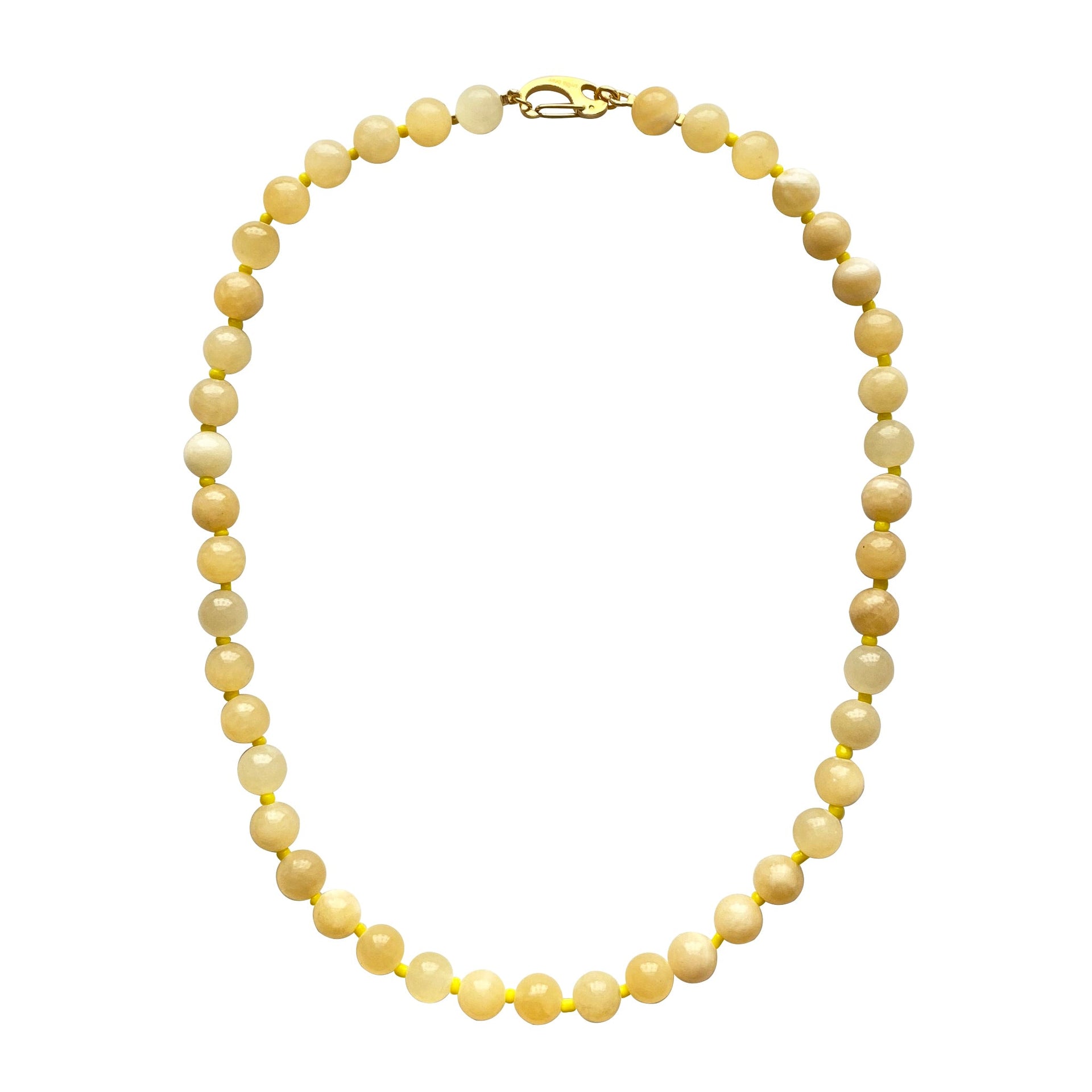 Yellow Jade Necklace Sunshine