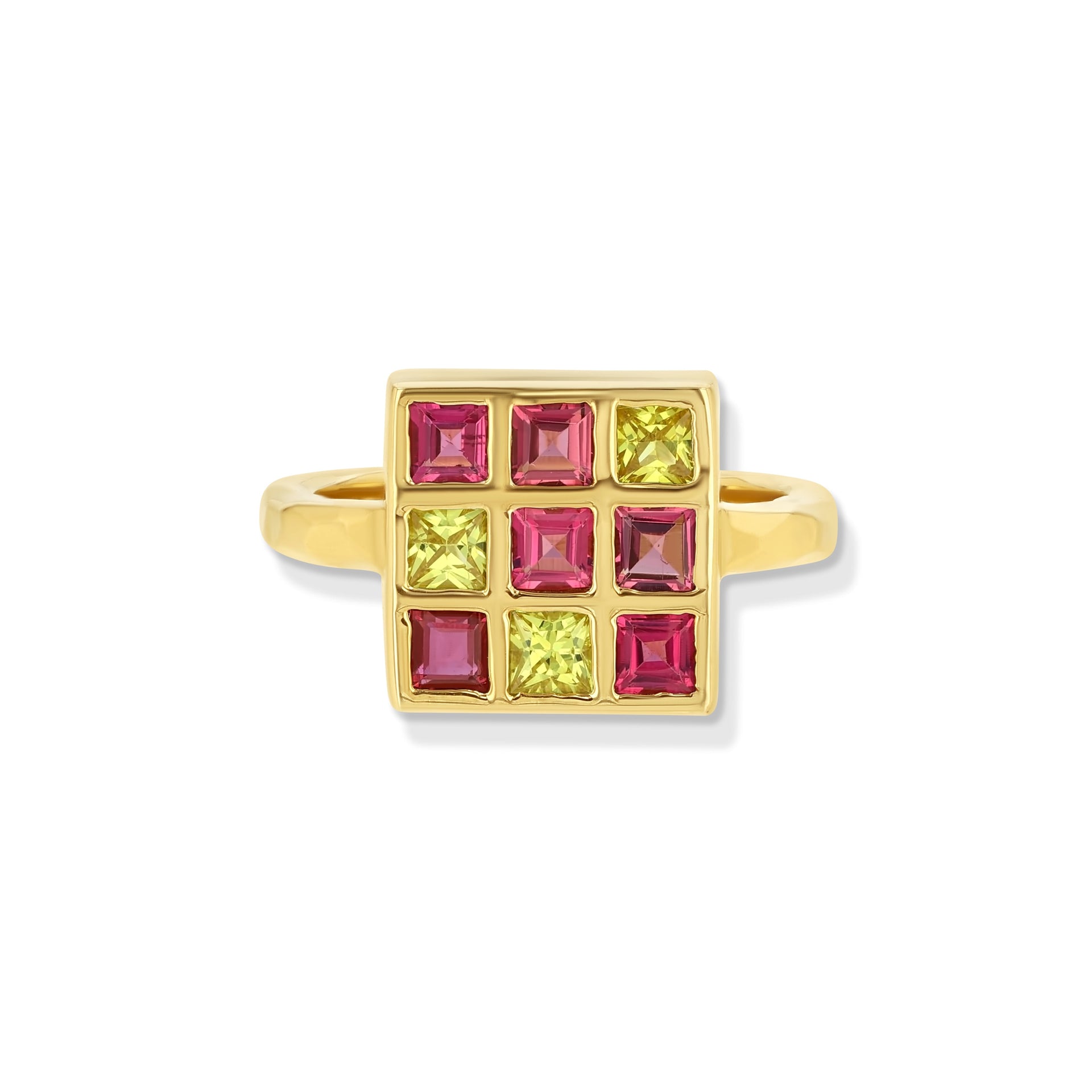 Yellow Sapphire & Pink Tourmaline Ring