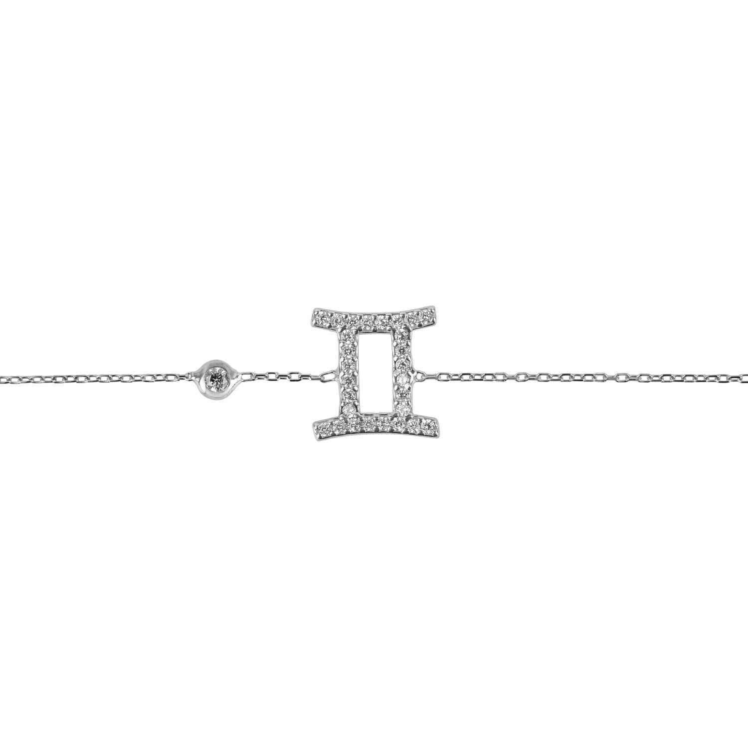 Zodiac Horoscope Star Sign Bracelet Gemini Silver