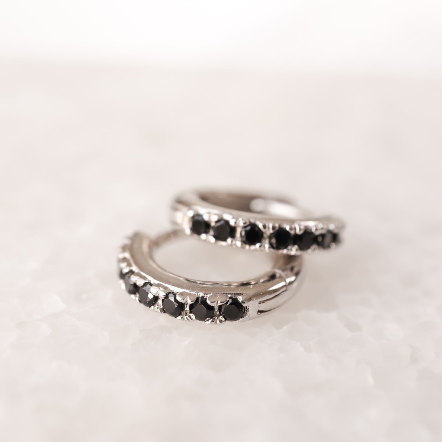 Adorned Huggies Silver & Black