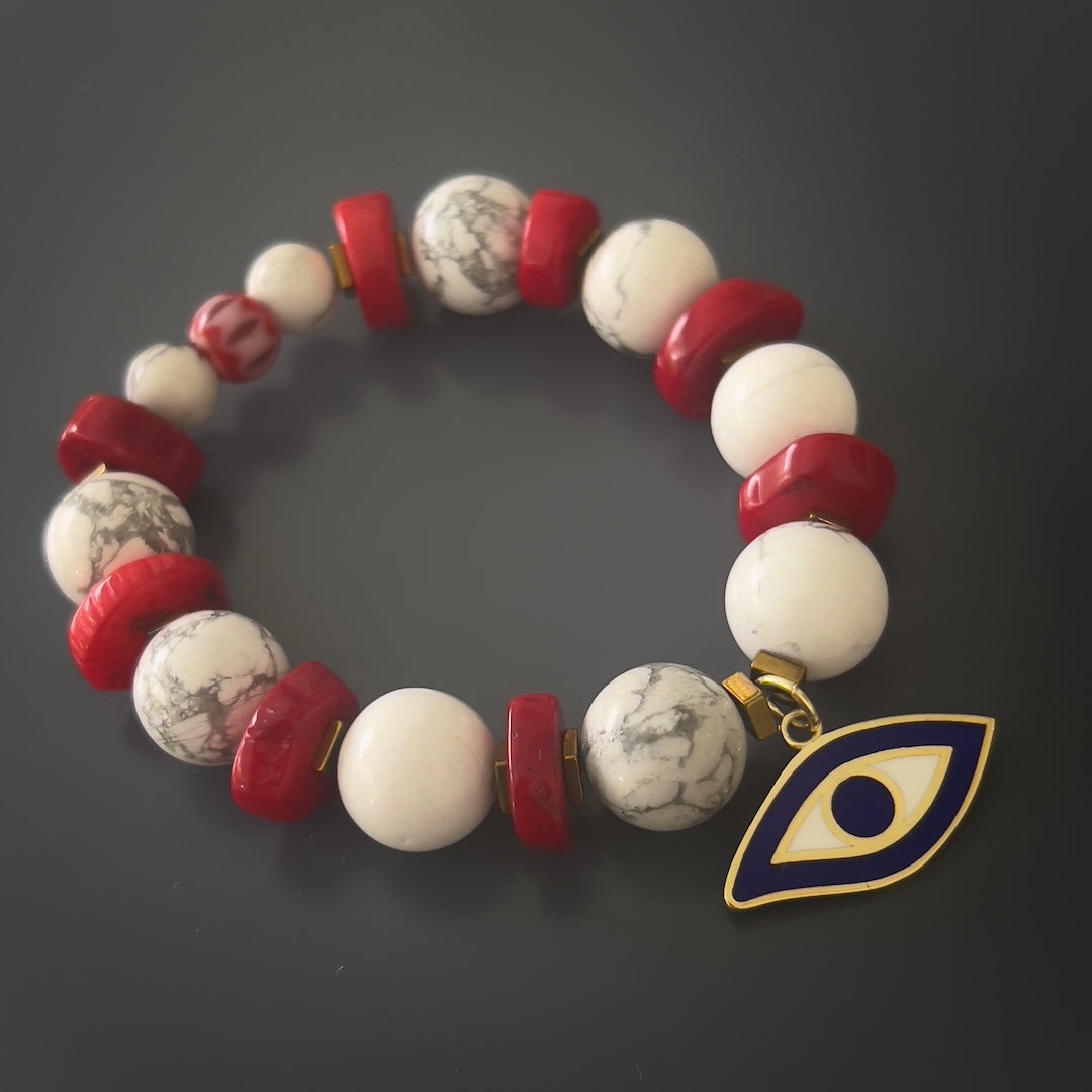 Spiritual Beads Evil Eye Bracelet - Red