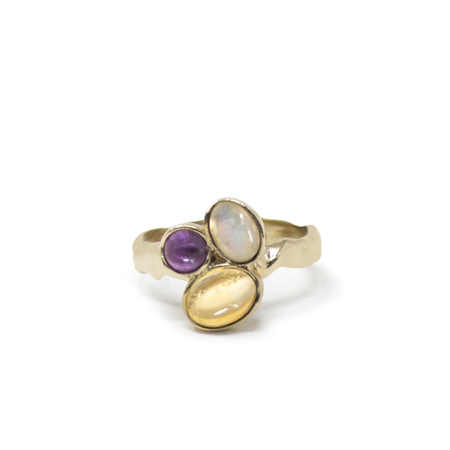 Cosmo 18Kt Gold-Plated Multicolor Ring