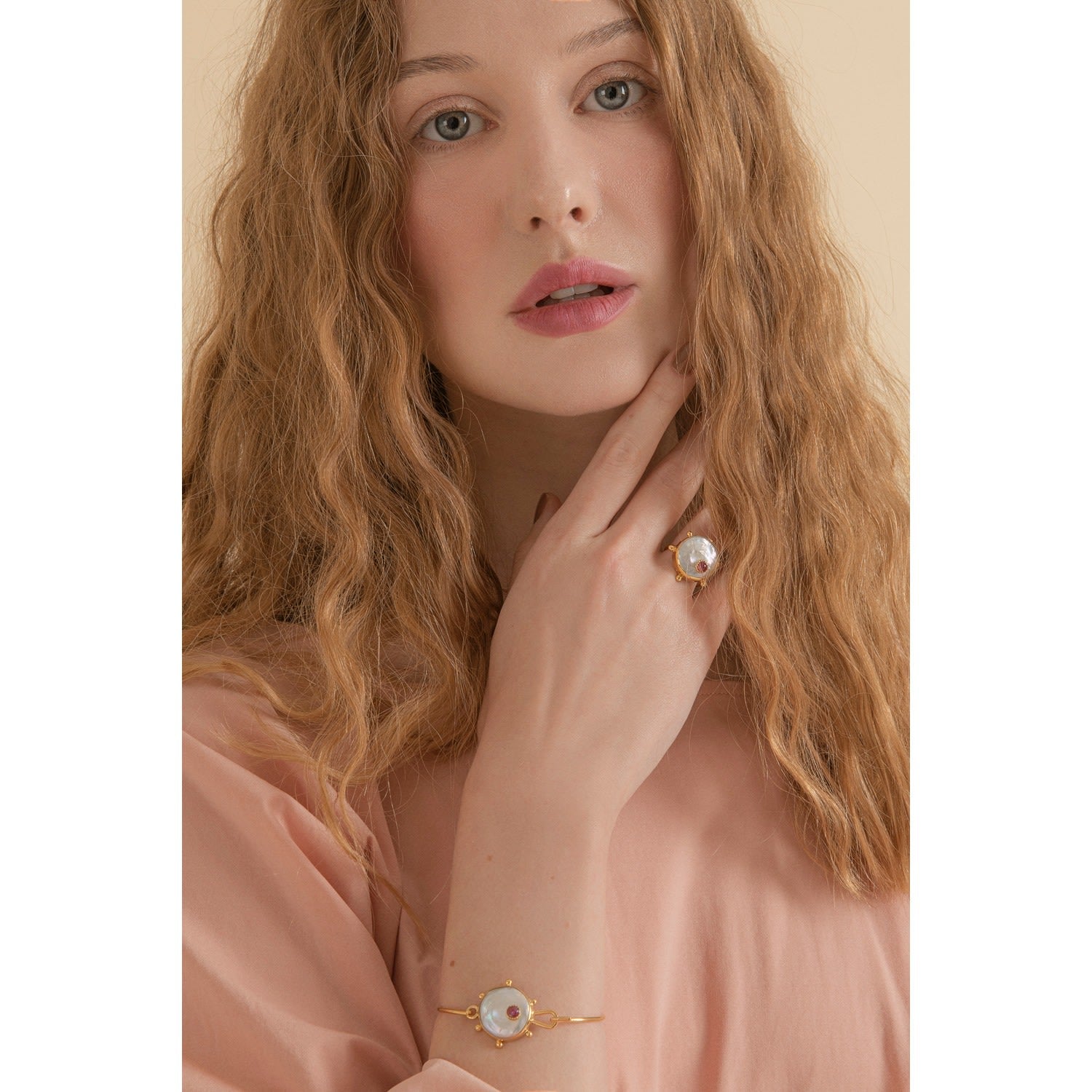 Rebel Rebel Pearl Bracelet With Ruby