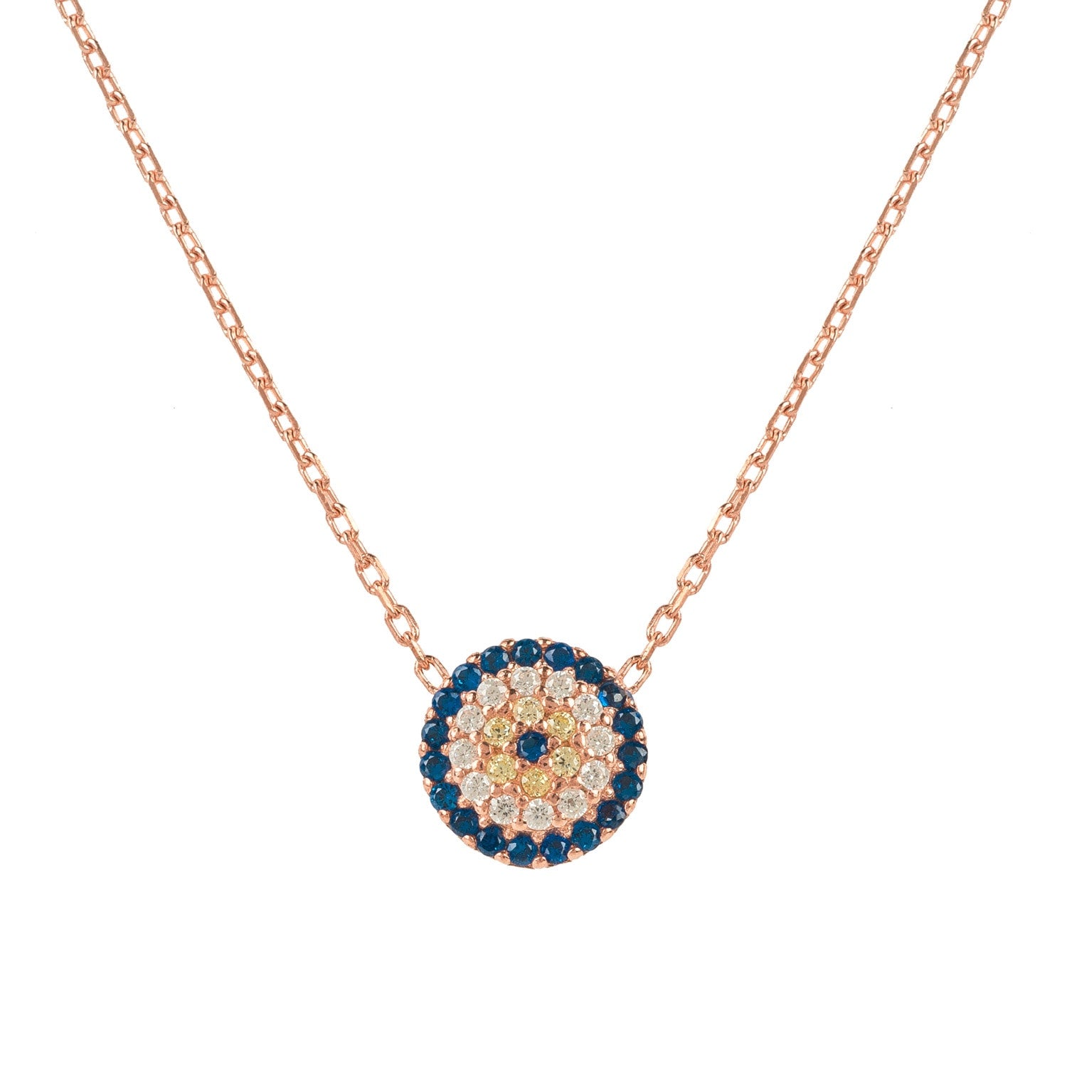Evil Eye Necklace Rosegold