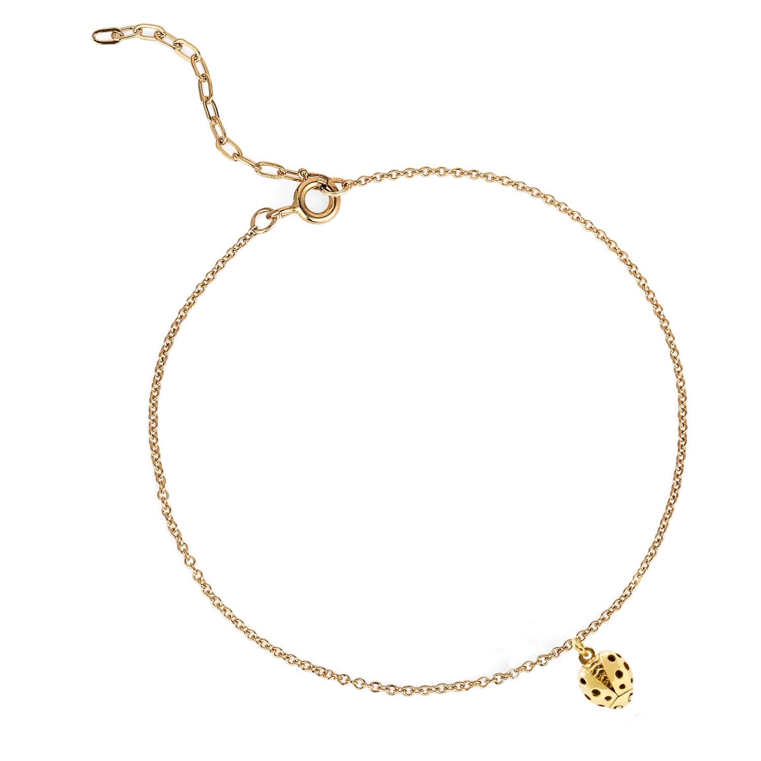 Ladybird Bracelet - Gold - Wings Open