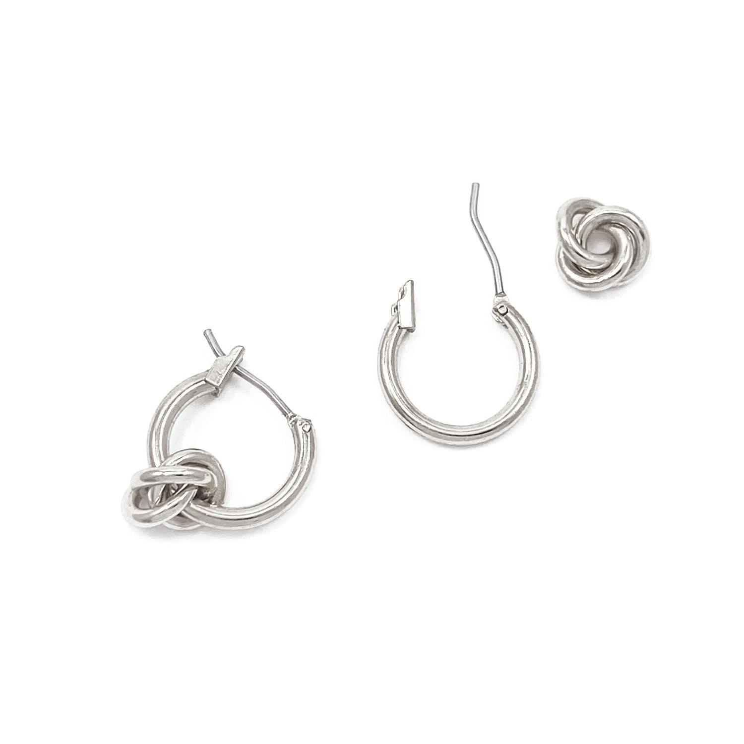 Echo 2-In-1 Hoops Silver