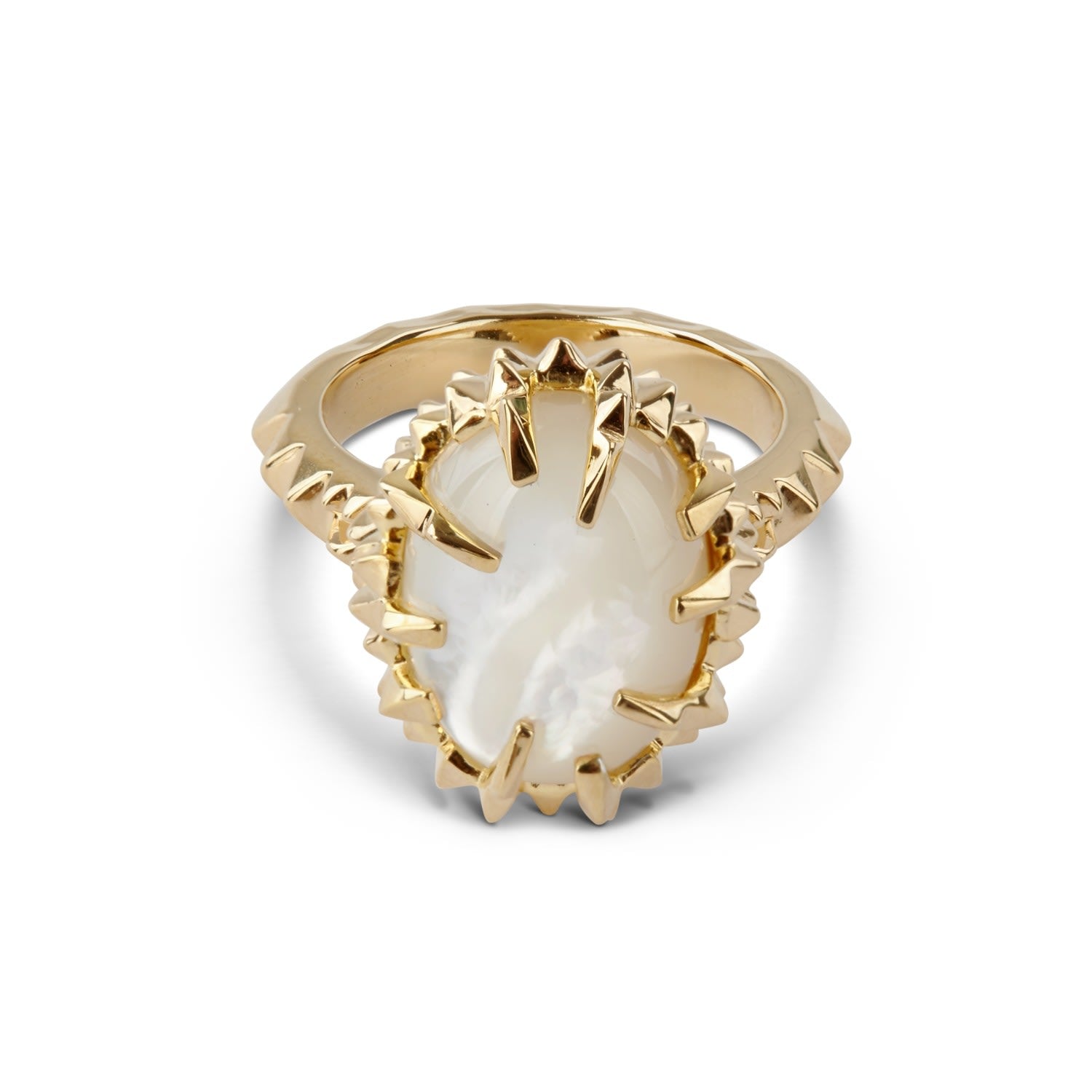 Ivory Mother Of Pearl Ring Gold