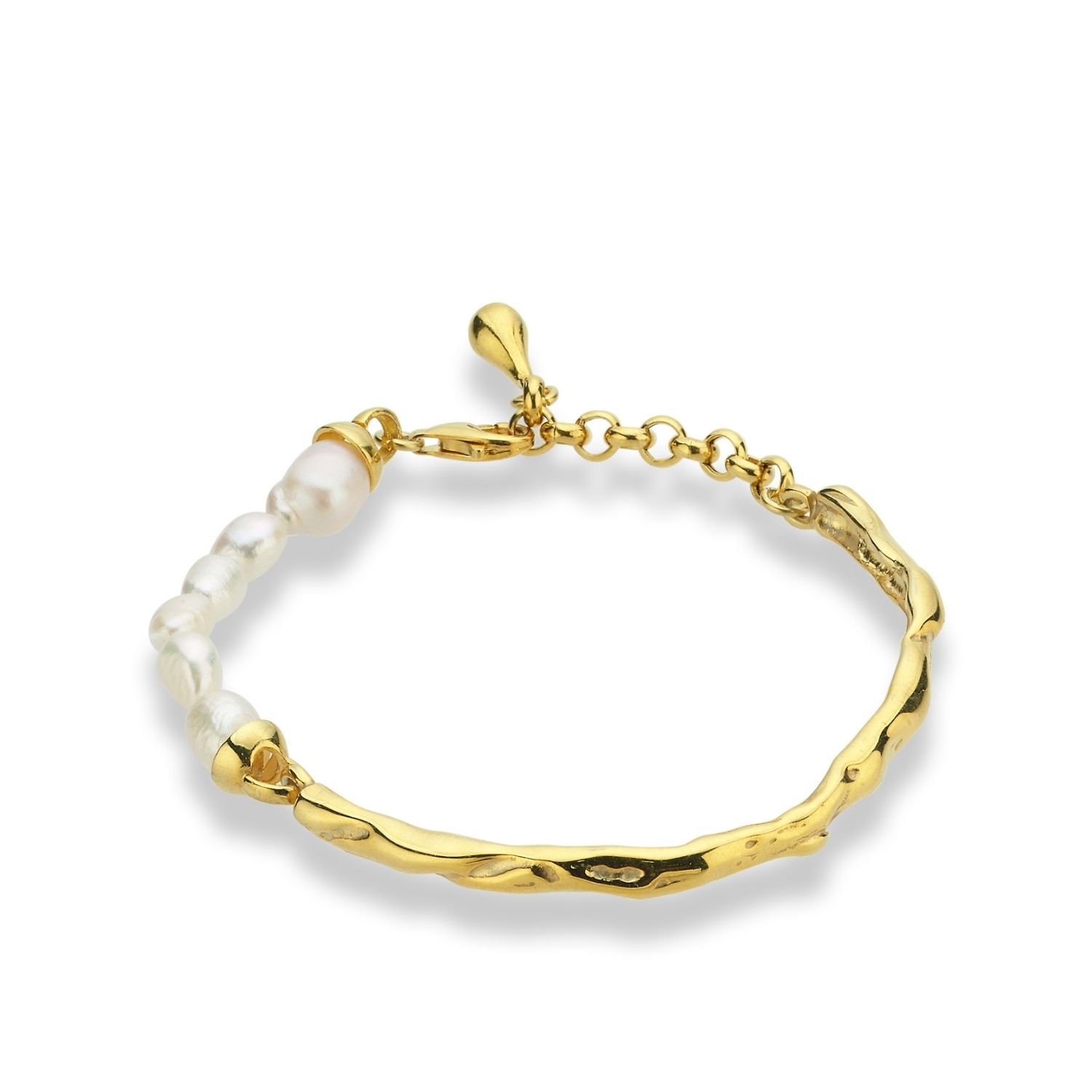 Yira Pearl Cuff Bracelet Gold