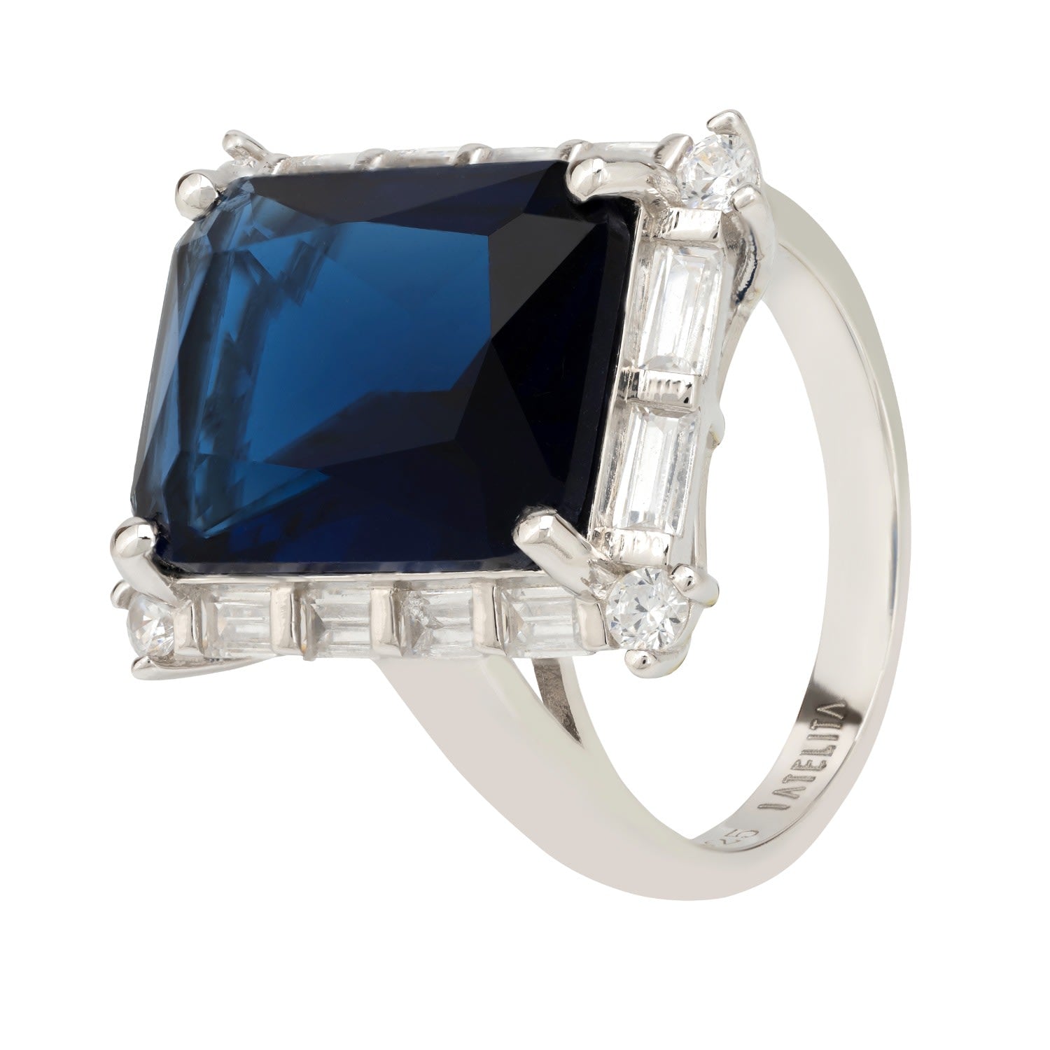 Tudor Silver Ring Sapphire