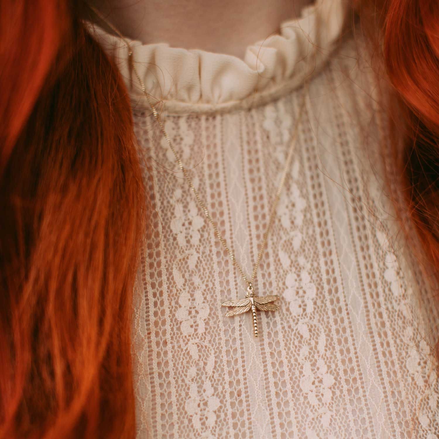 Dragonfly Necklace - Silver
