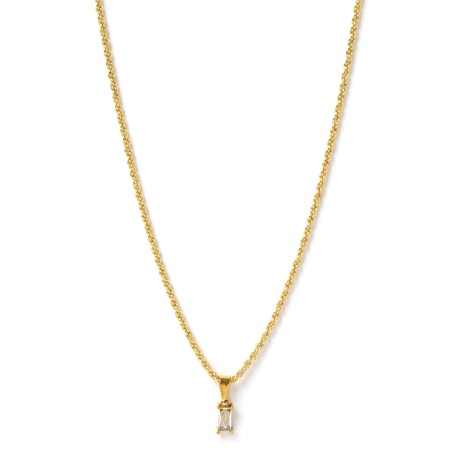 Gia Gold Necklace - White