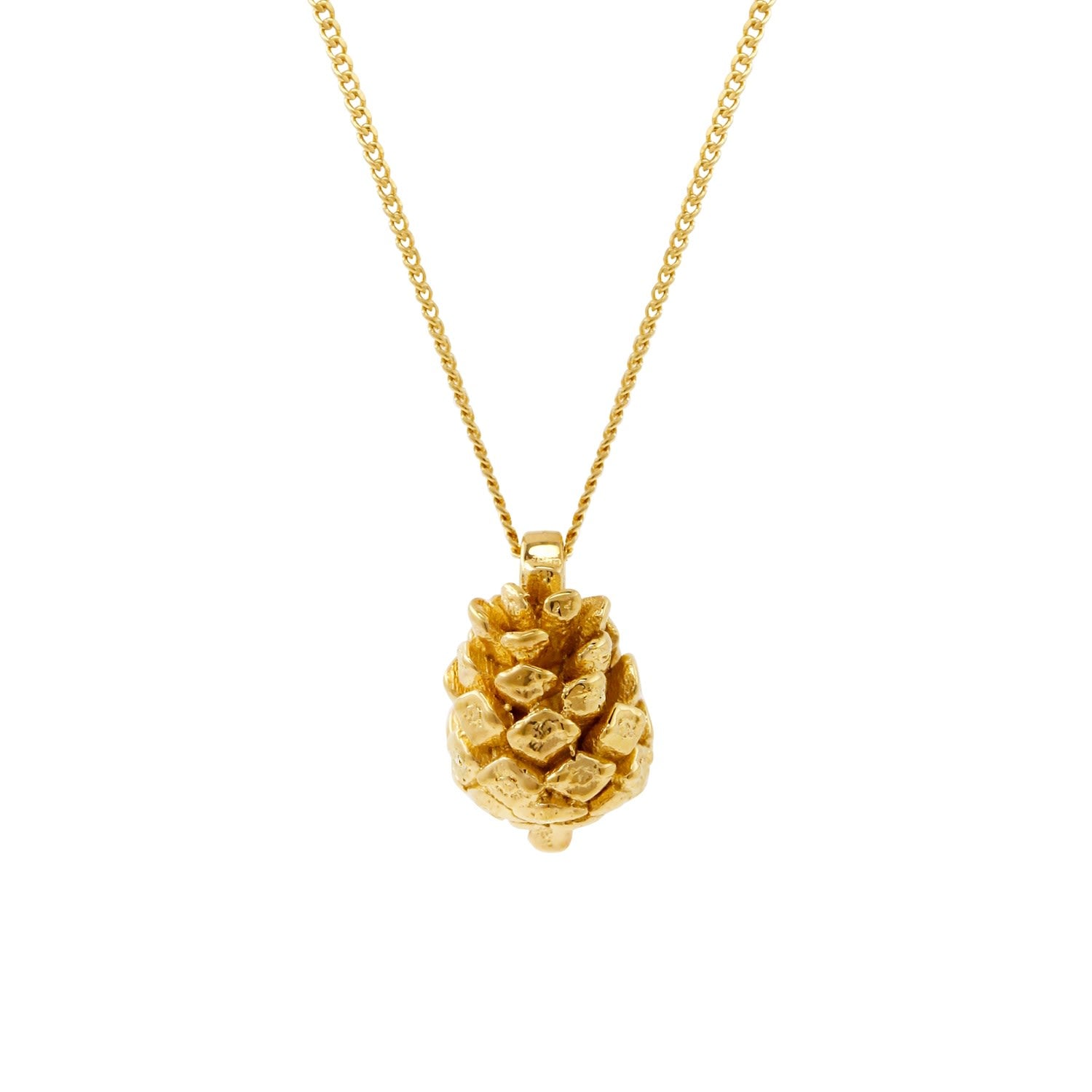 Baby Pine Cone Necklace - Gold