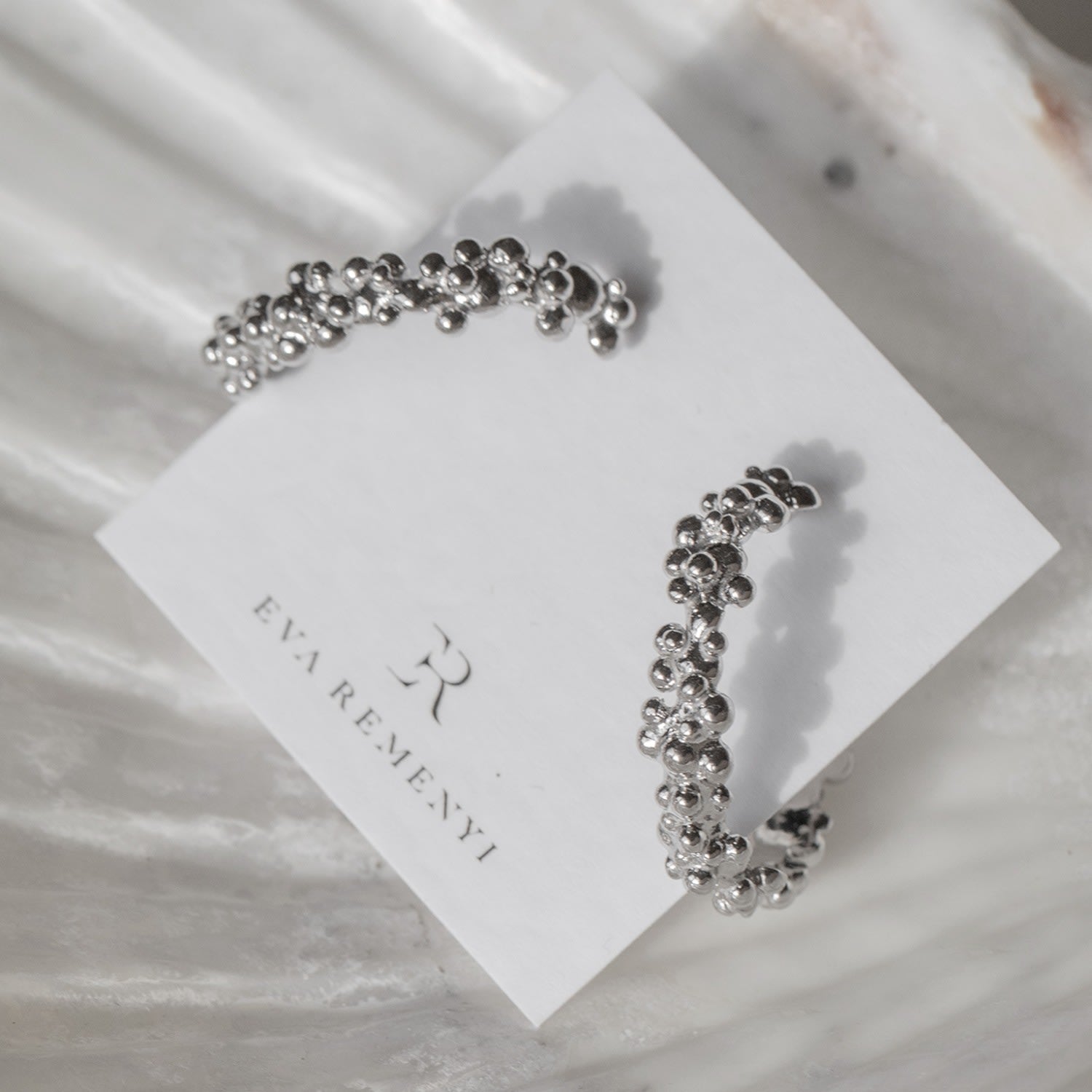 Céleste Deux Hoop Earrings Silver