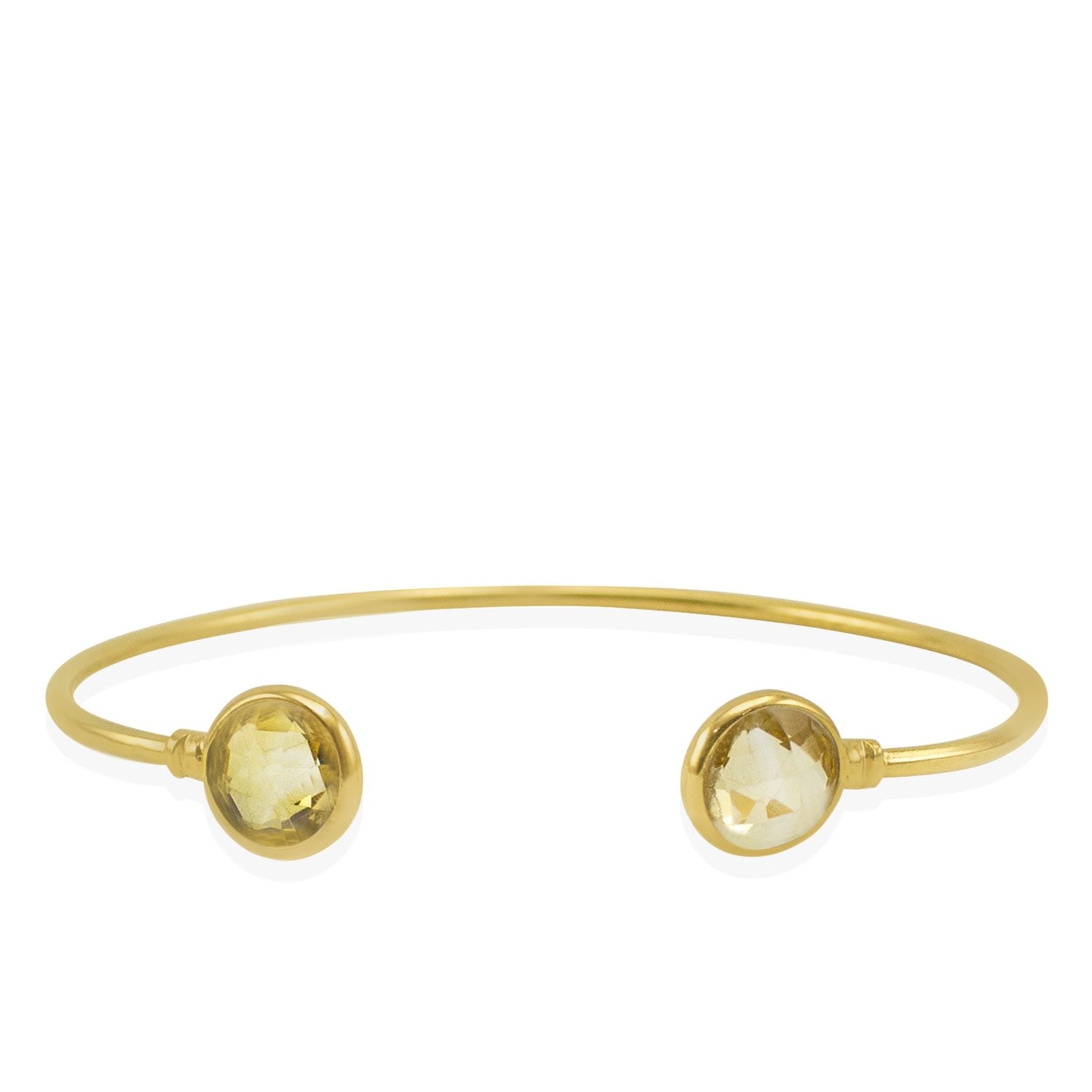 Brio Citrine Gold Vermeil Cuff Bracelet