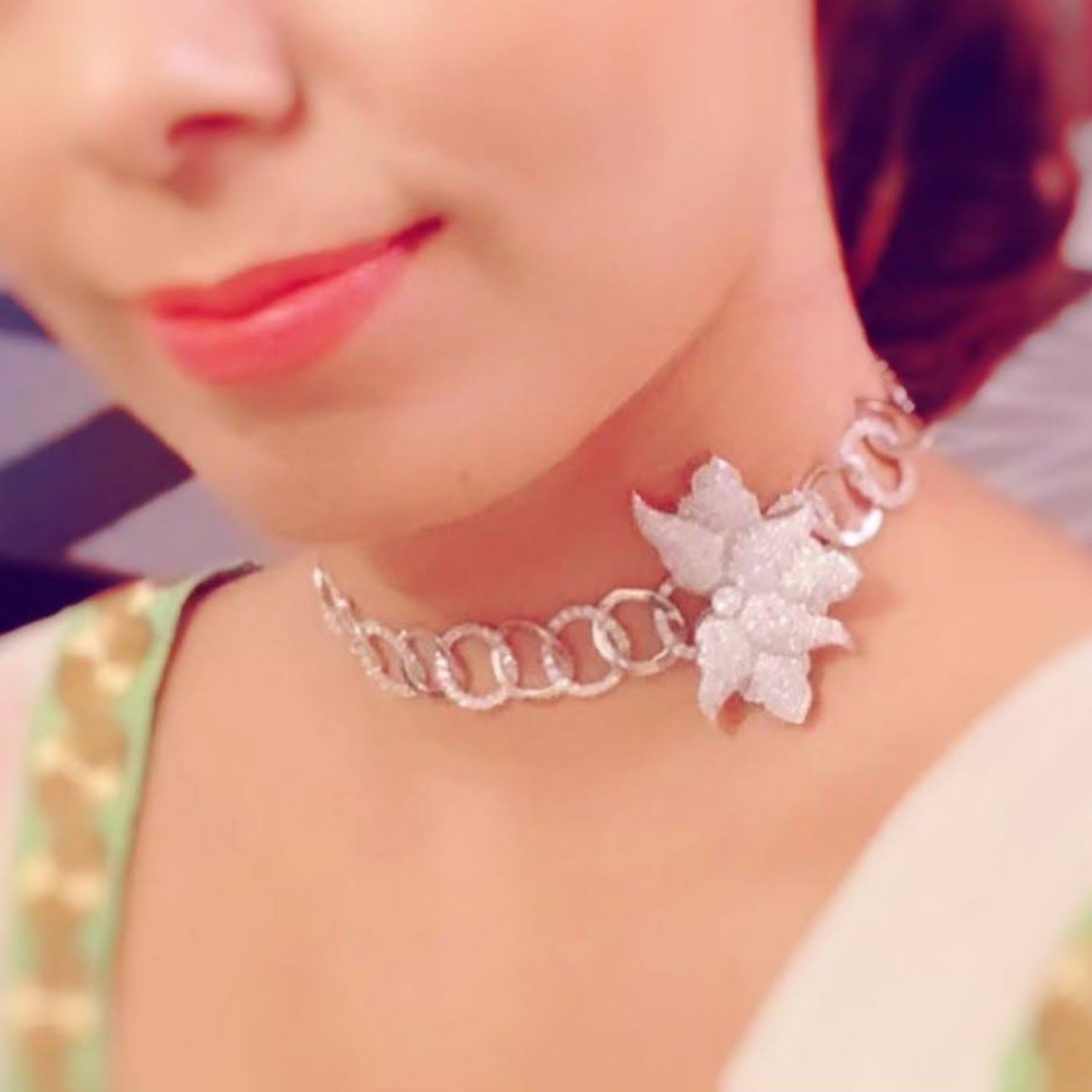 Half Flower Detachable Choker
