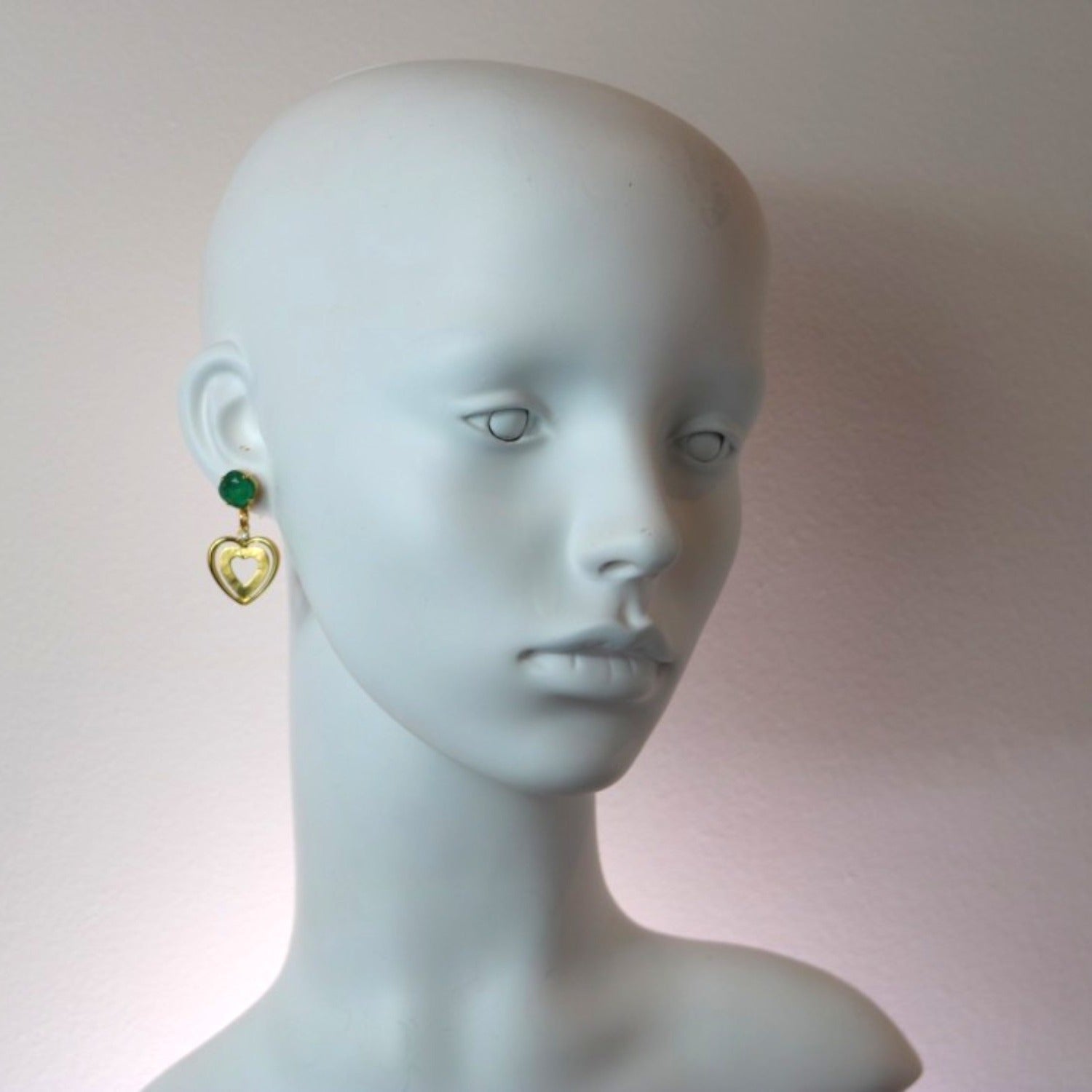 Yuletide Green Heart Earrings