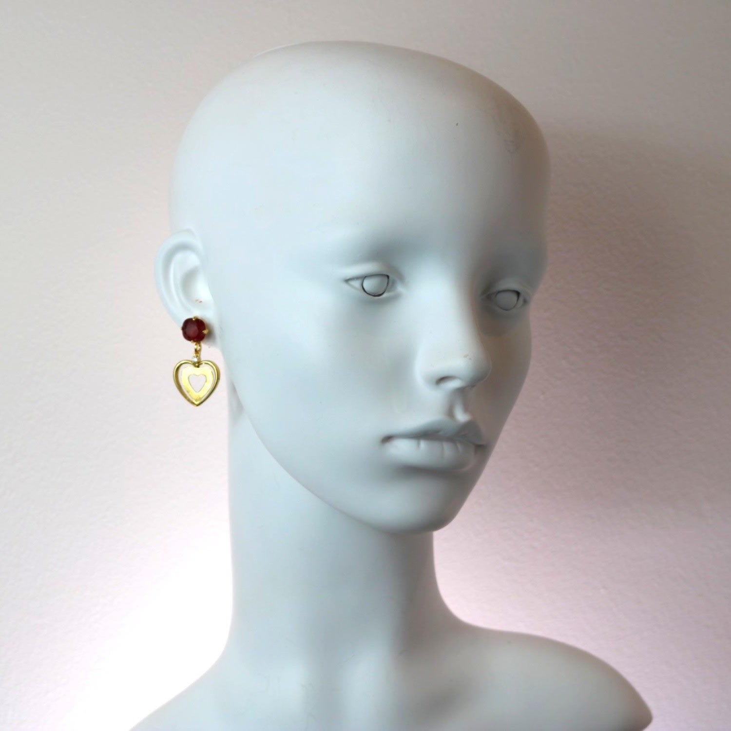 Yuletide Red Heart Earrings