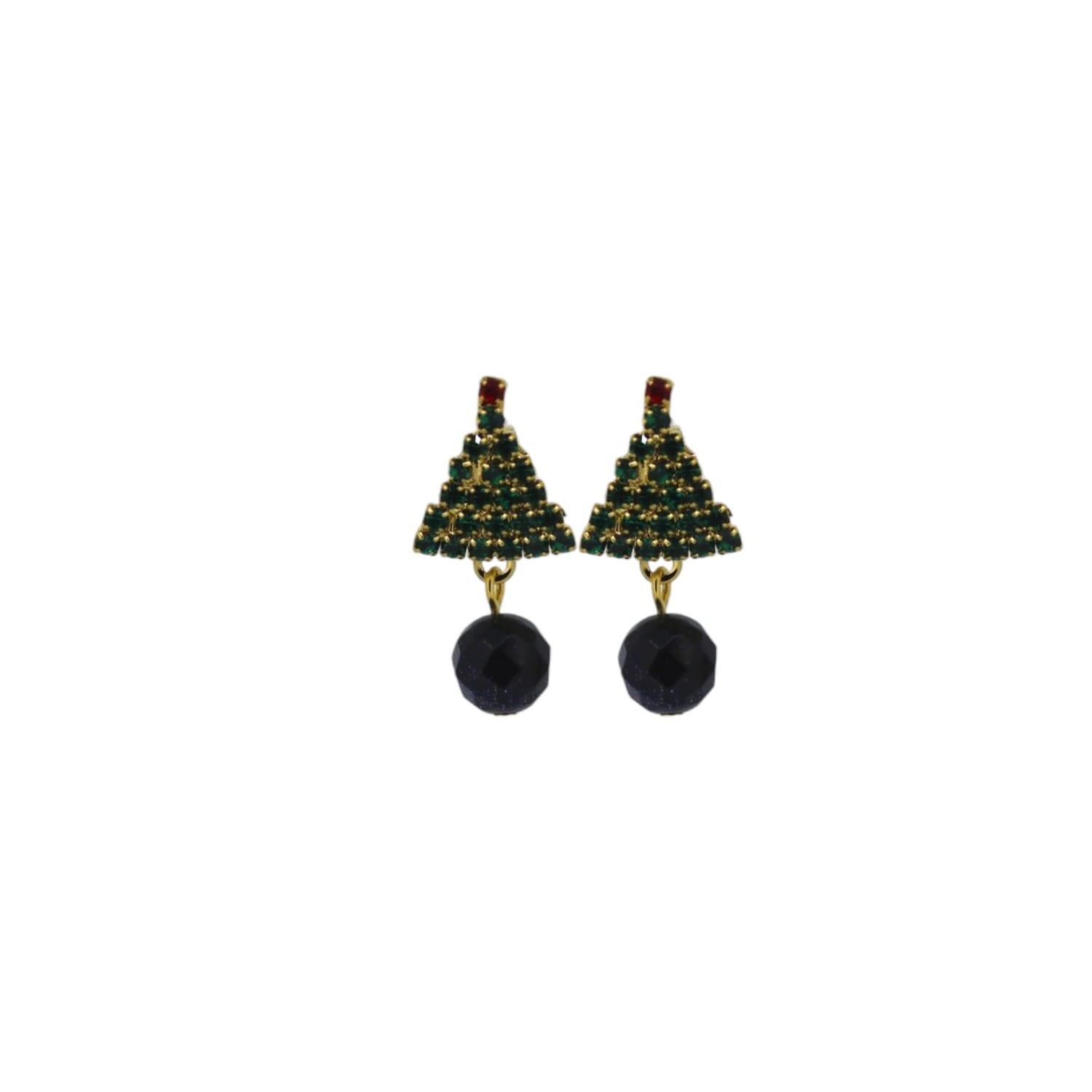 Yuletide Tree Earrings - Pierced