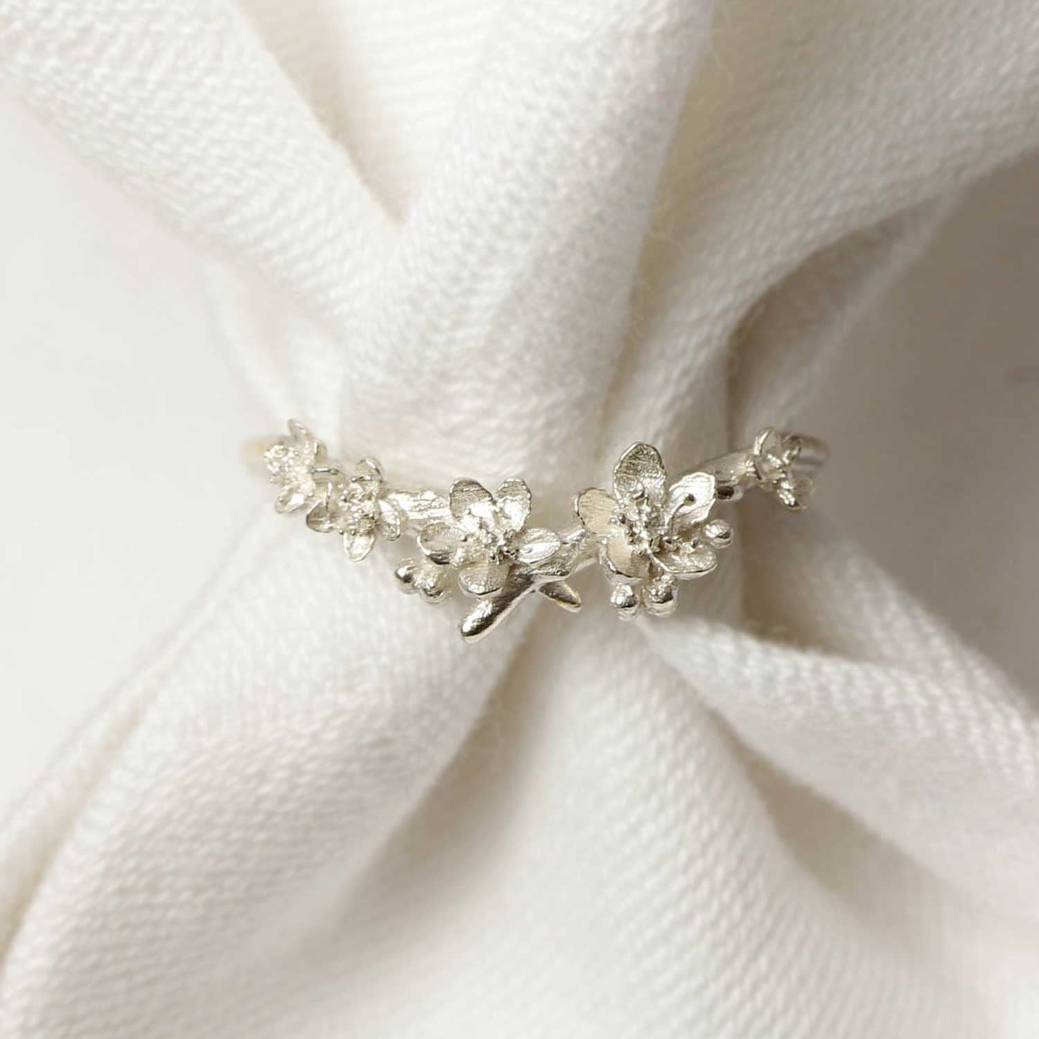 Cherry Blossom Ring – Silver