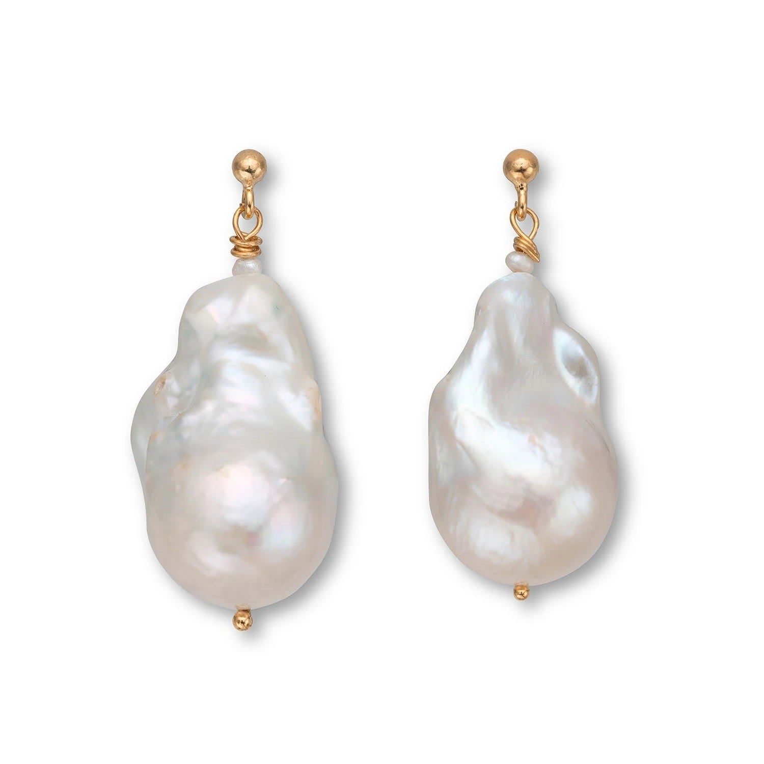 Giséle Baroque Pearl Earrings Gold