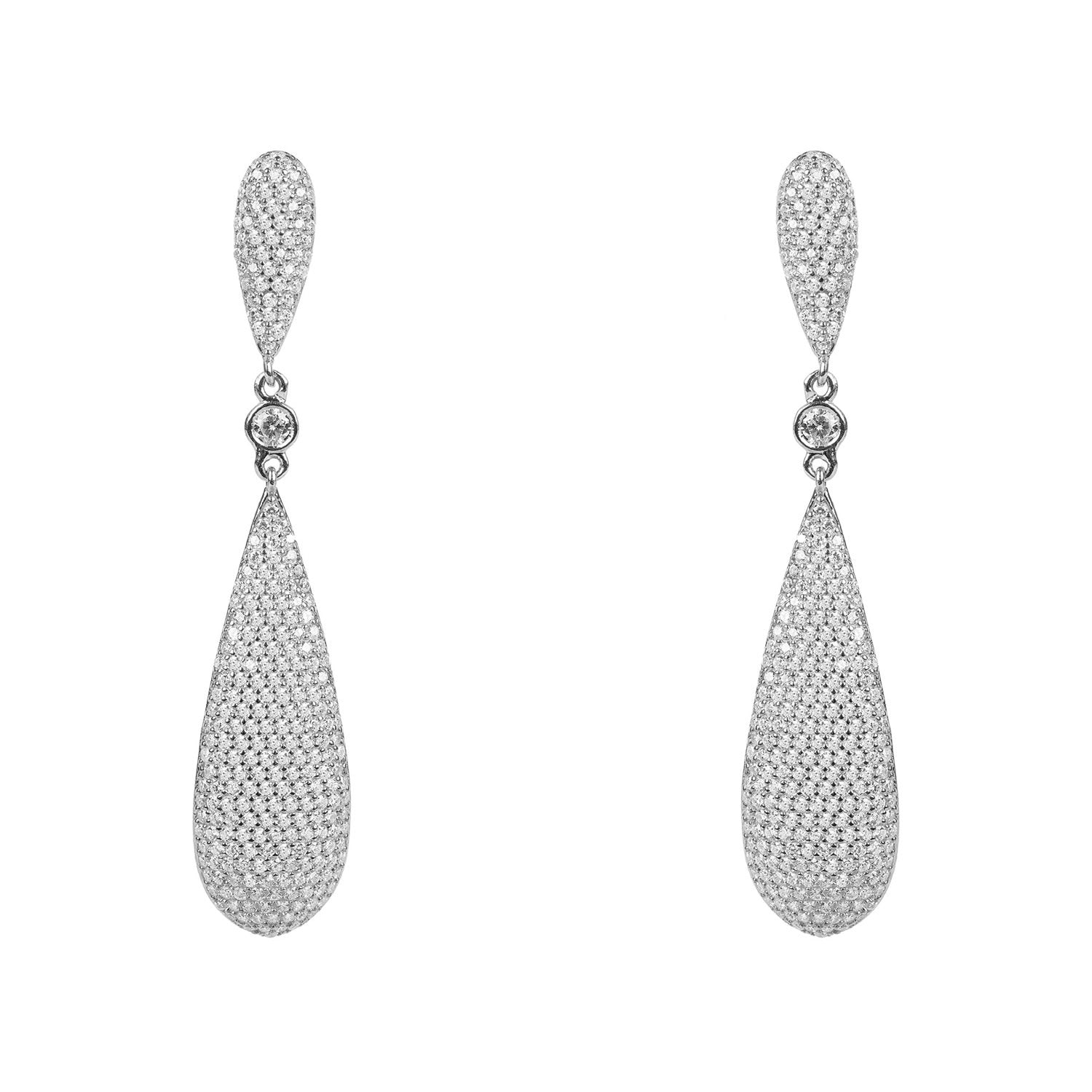 Coco's Long Drop Earrings Silver