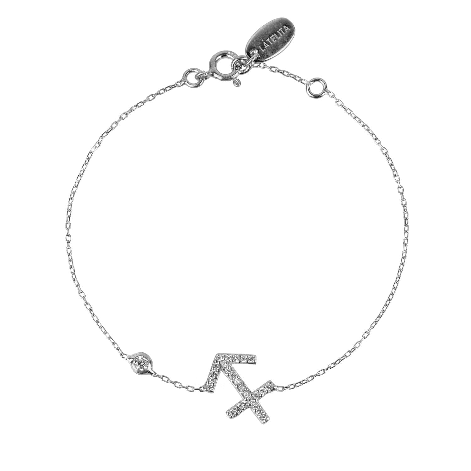 Zodiac Horoscope Star Sign Bracelet Sagittarius Silver