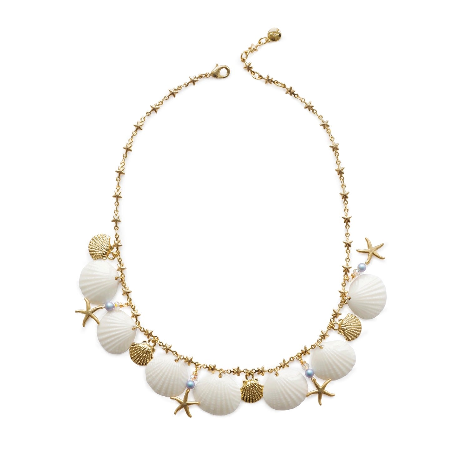 Little Mermaid Porcelain Seashell Necklace