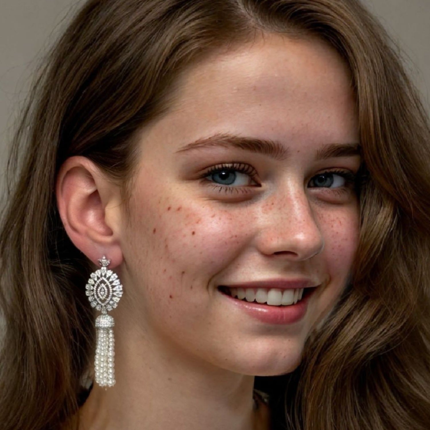 Zahara Pearl Tassel Drop Earrings Silver