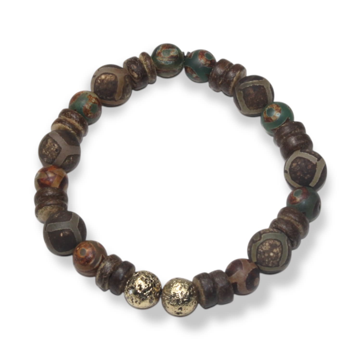 Zaya Tibetan Agate Beaded Bracelet