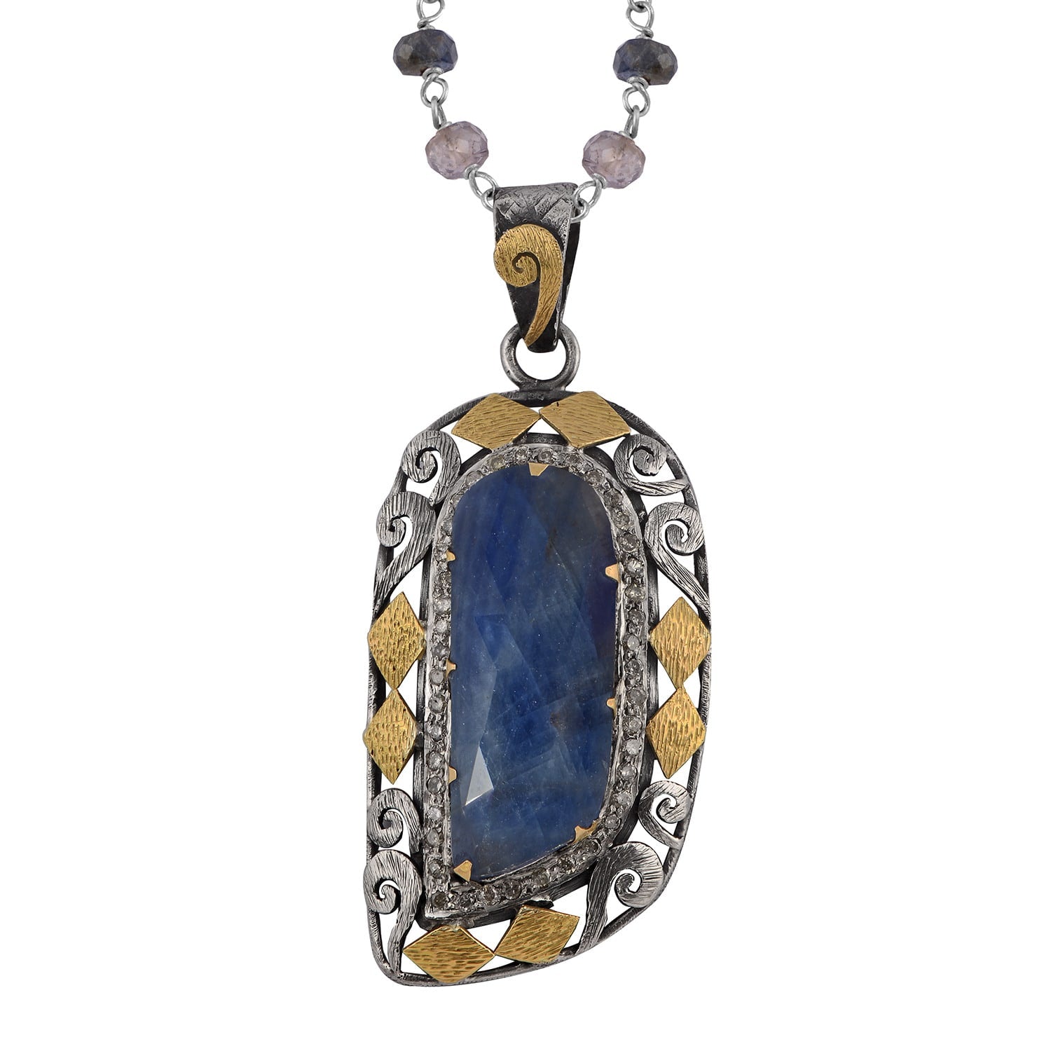 Ada Sapphire Diamond Pendant