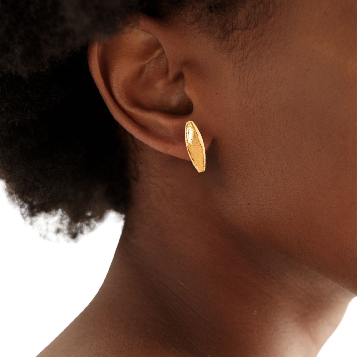 Zeppelin Gold Stud Post Earrings