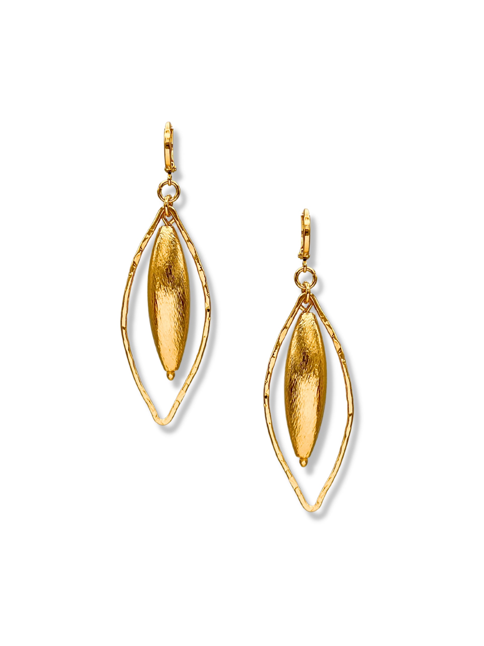 Zeppelin Haley Gold Leverback Earrings Small