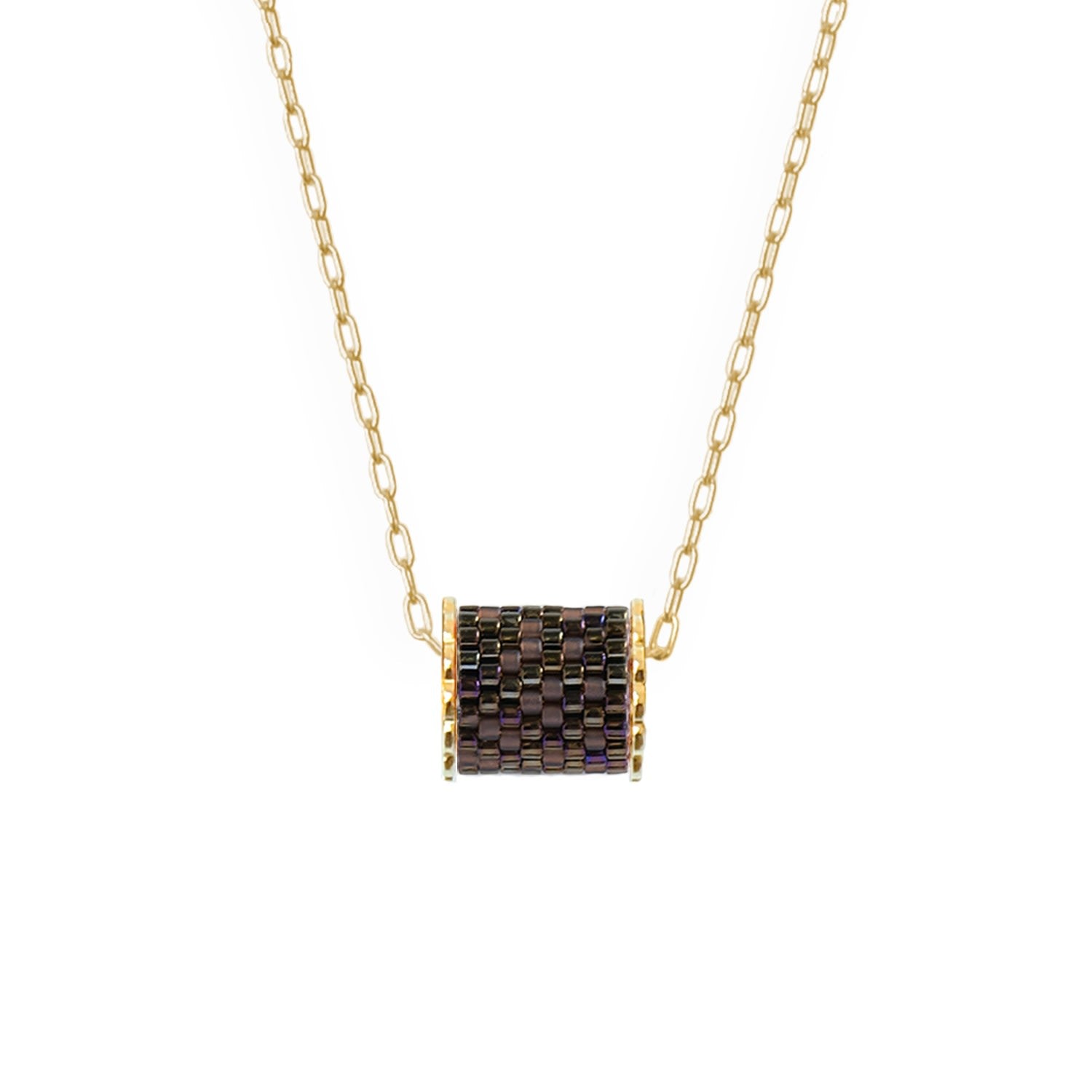 Everyday Single Bead Necklace - Bark