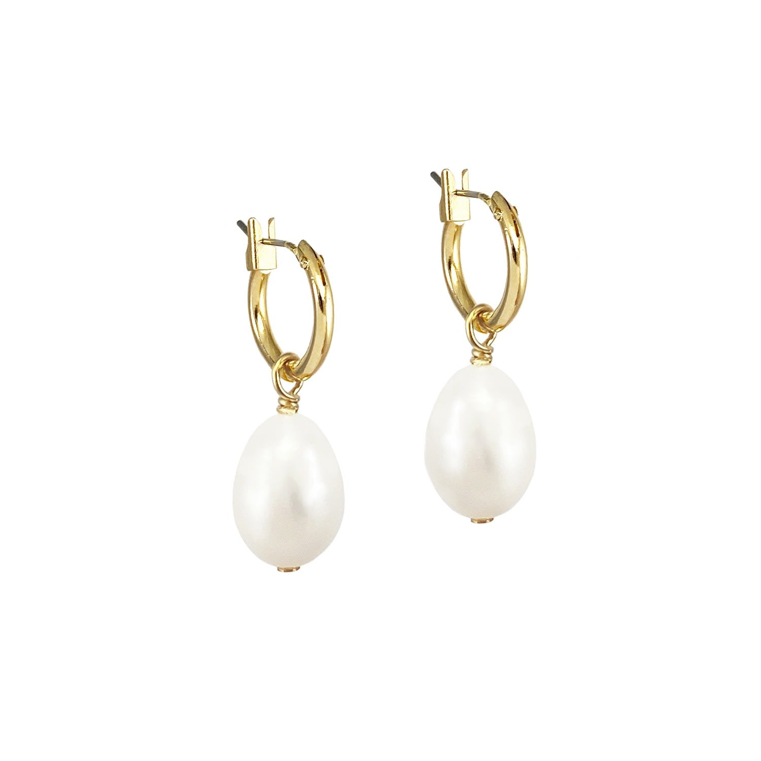 Freshwater 2-In-1 Hoops - Gold