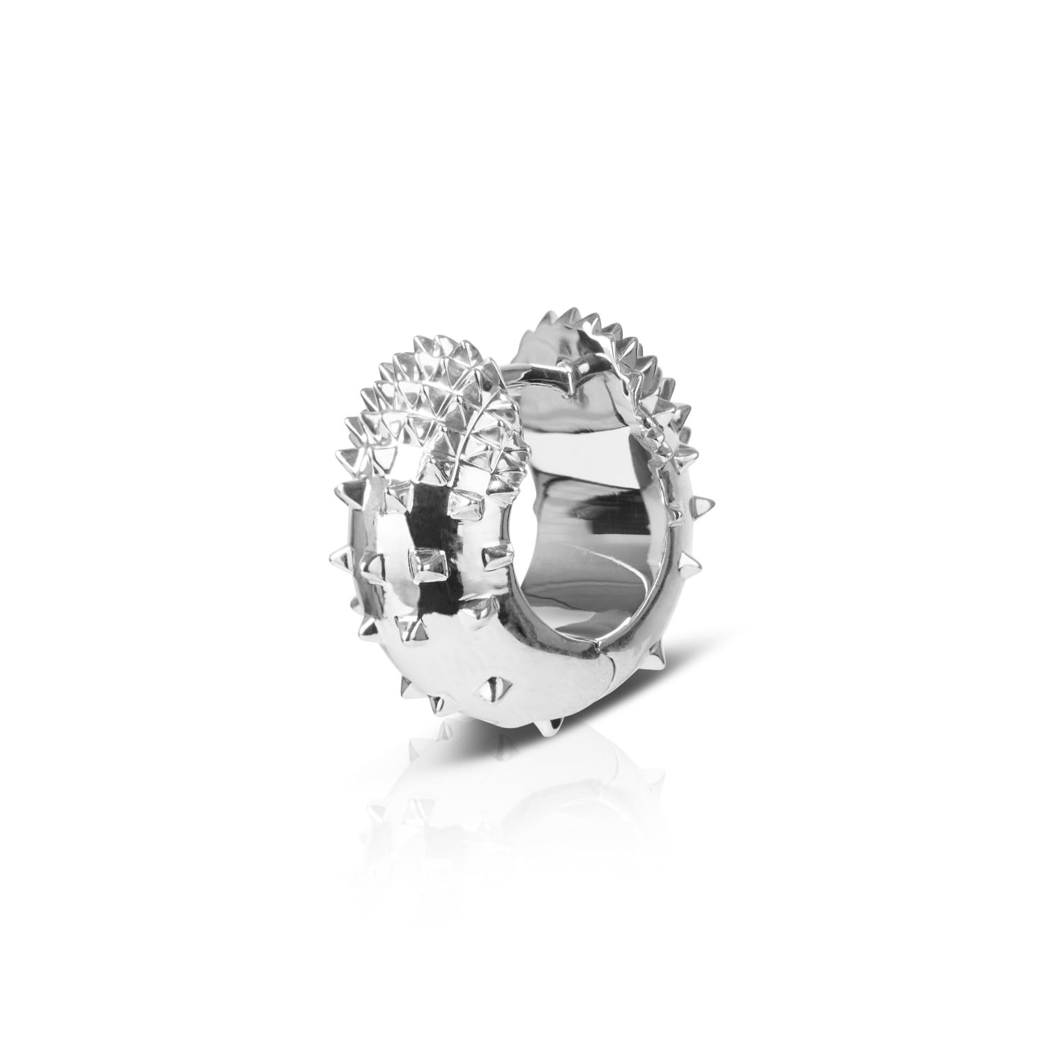Chunky Hoops 8Mm - Silver