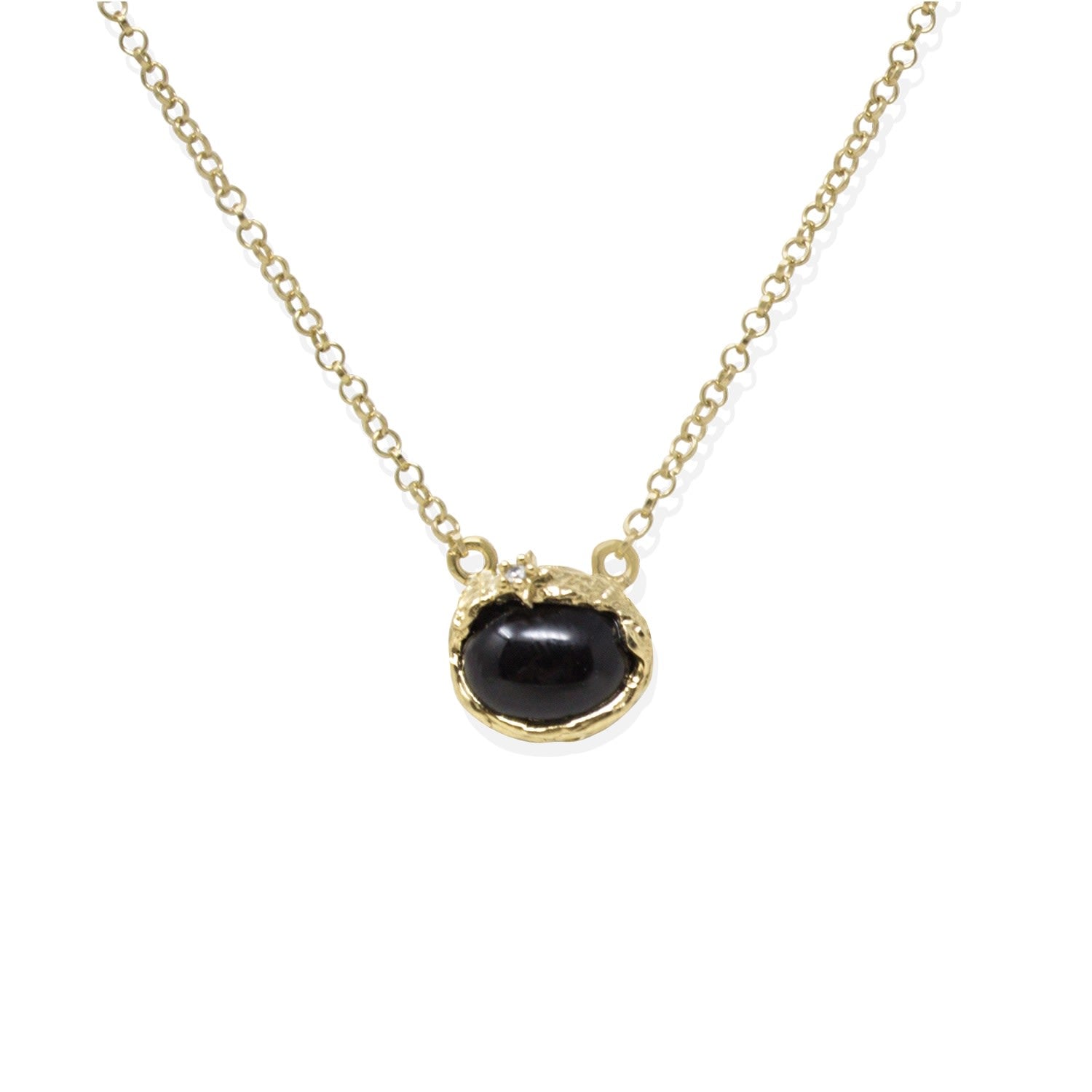 Ad Astra Gold-Plated Onyx Necklace