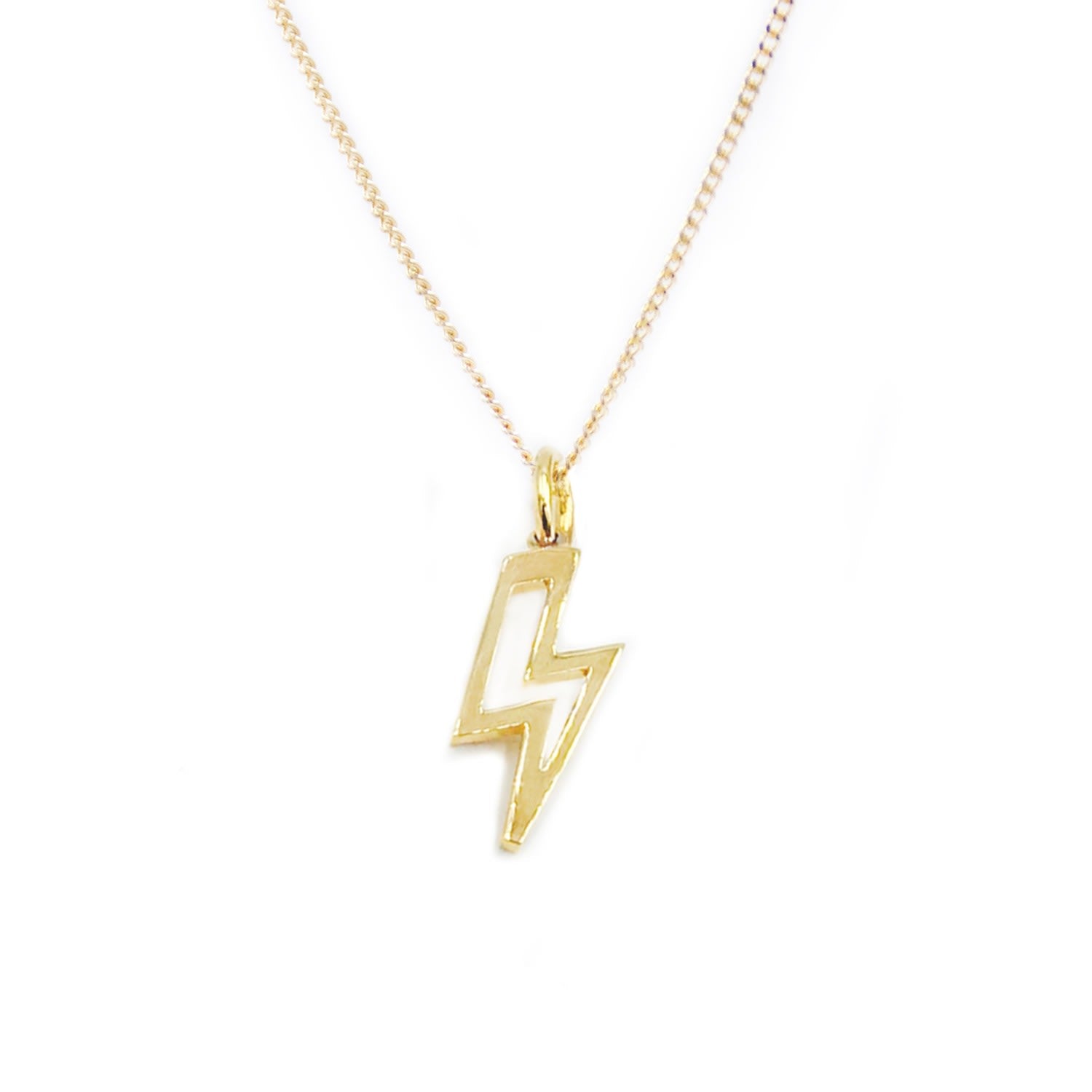 Lightning Bolt Pendant Gold