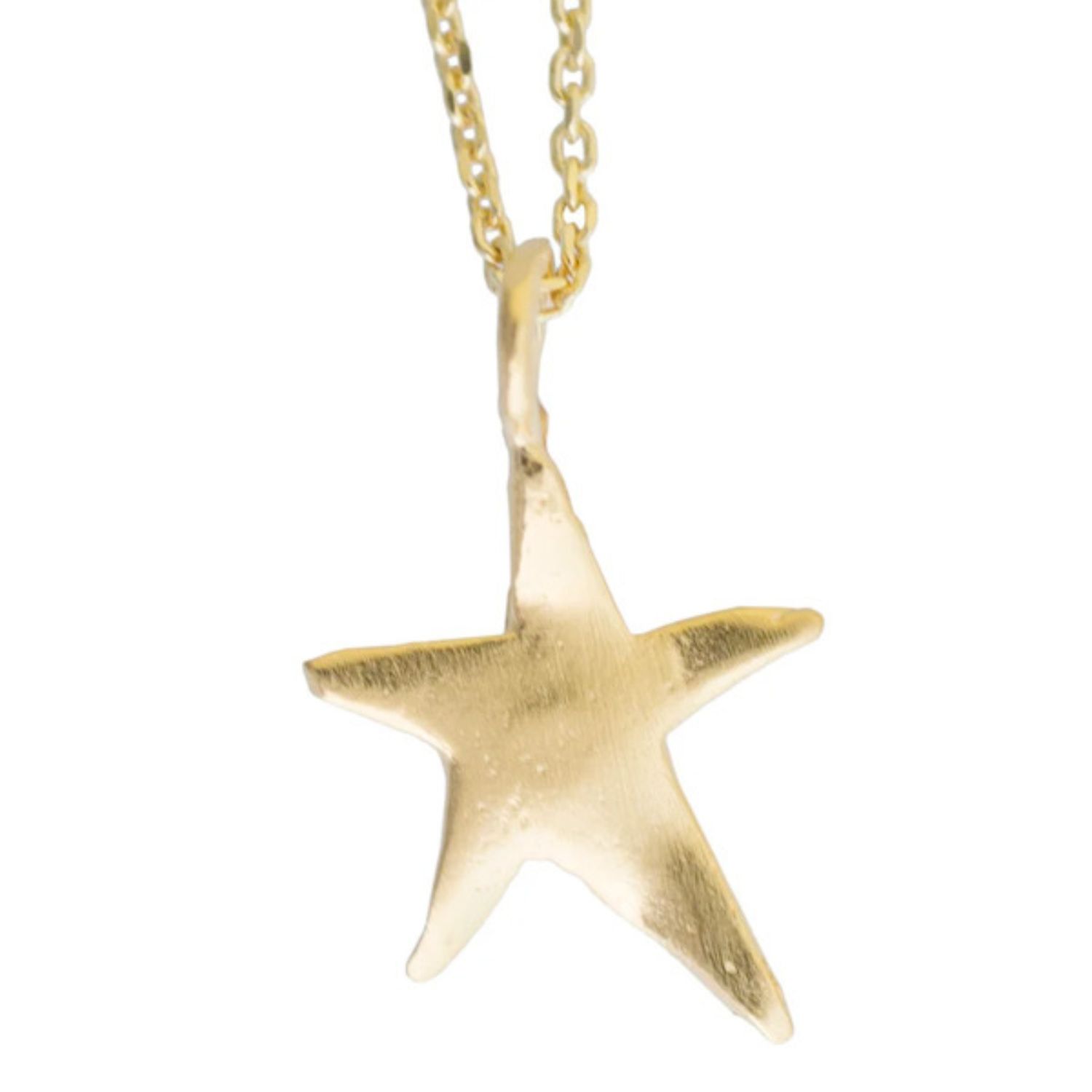 Ziggy Star Charm Necklace Gold Plated
