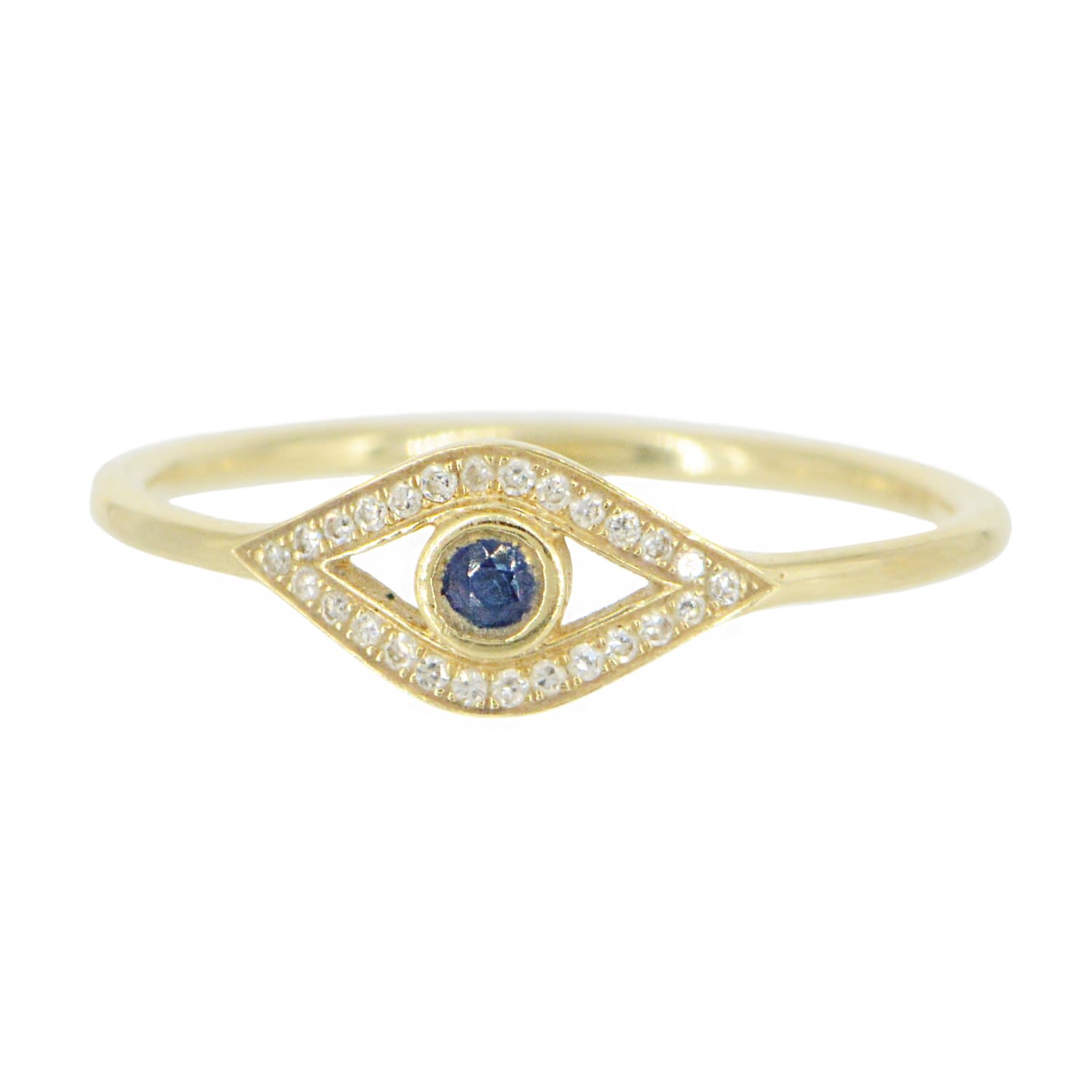 Evil Eye Ring With Sapphire