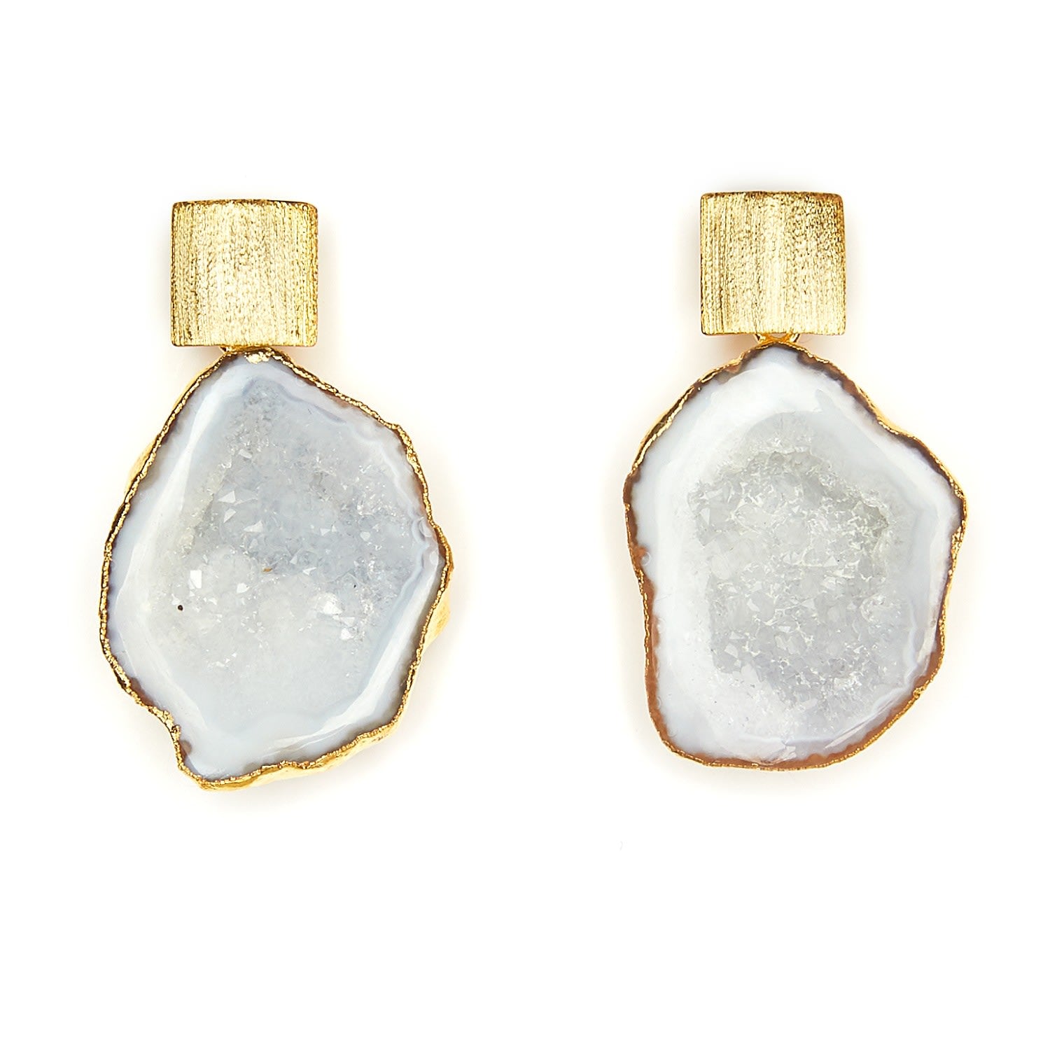 White Rocks In The Sky Earrings