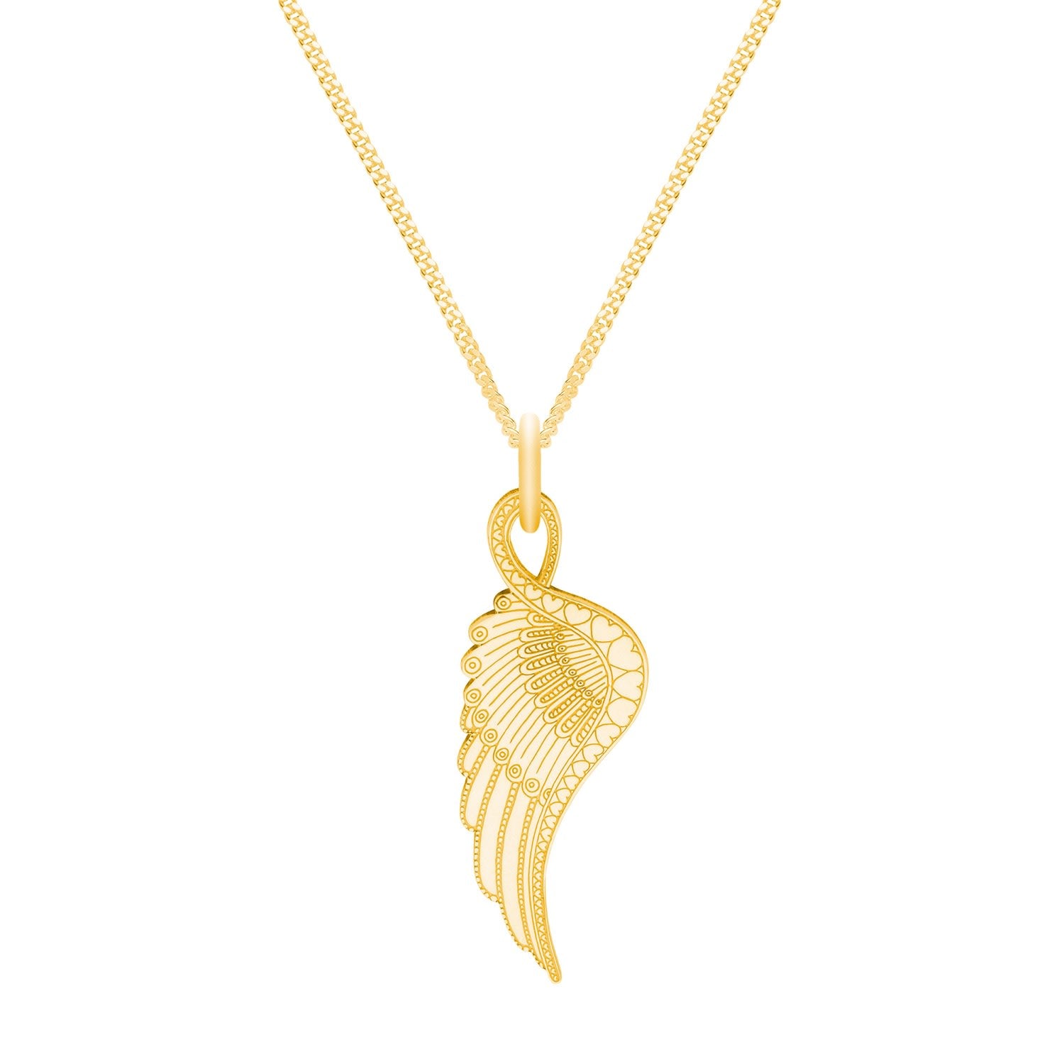 Medium Gold Wing Pendant Necklace