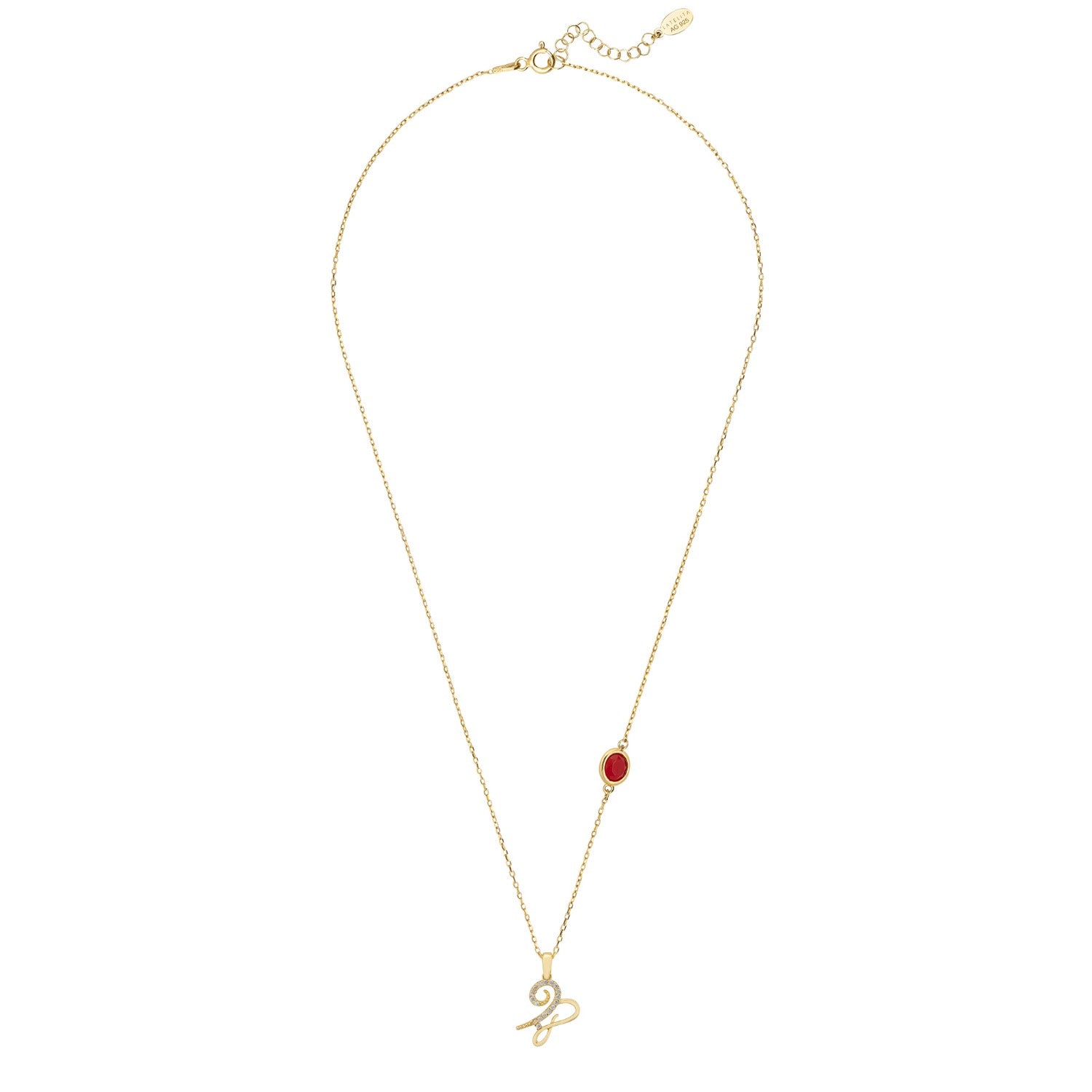 Zodiac Birthstone Capricorn Necklace Garnet Gold