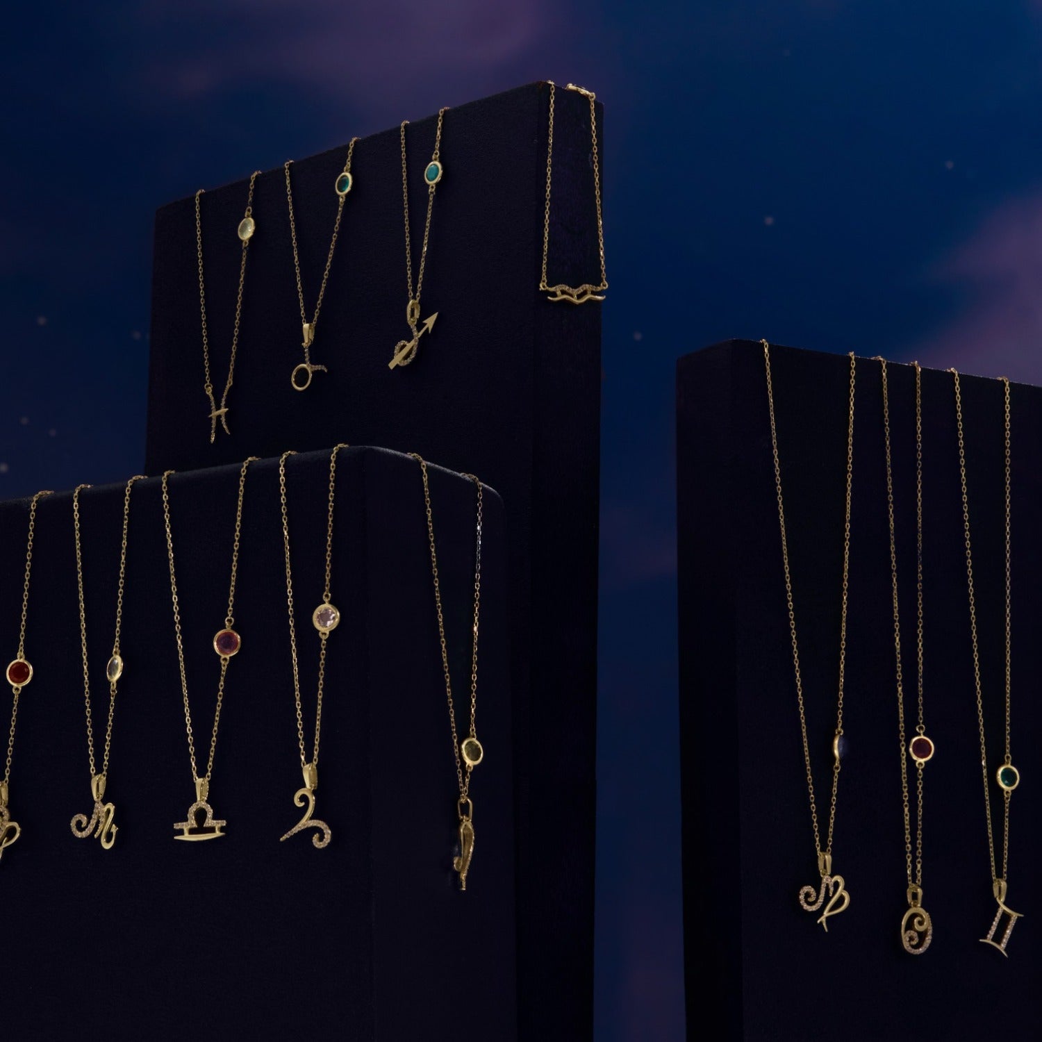 Zodiac Birthstone Virgo Necklace Sapphire Silver