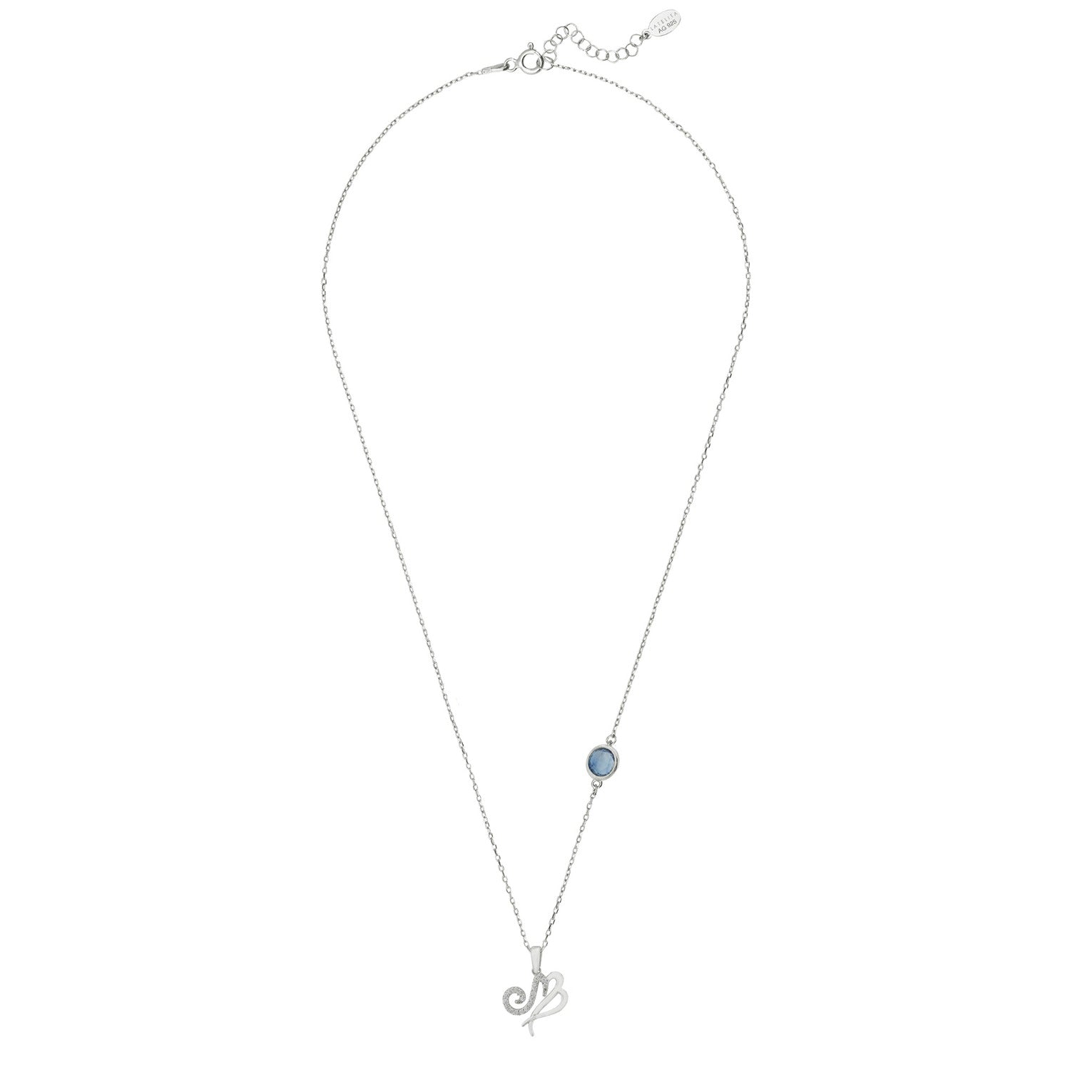 Zodiac Birthstone Virgo Necklace Sapphire Silver