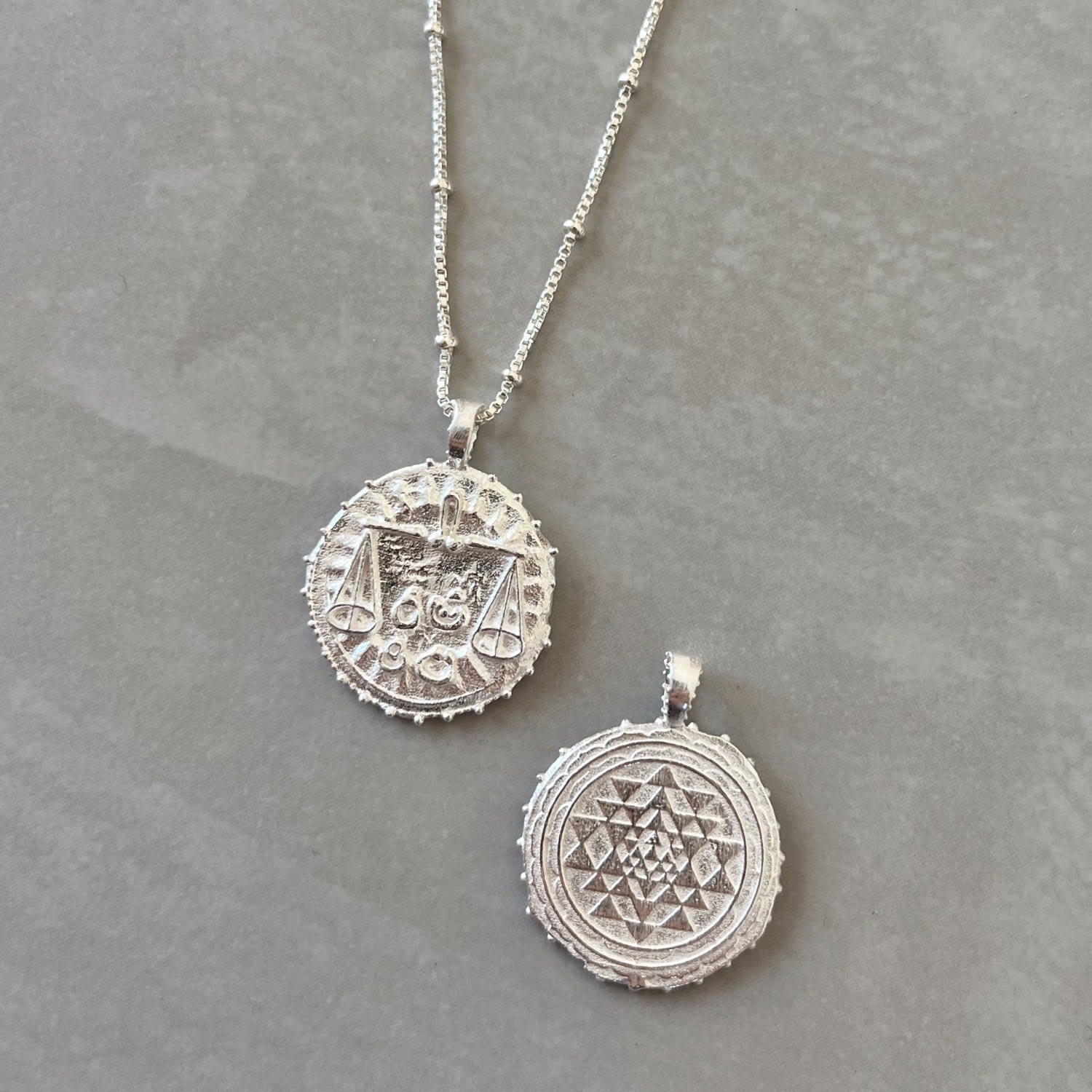 Pisces Zodiac Manifesting Necklace *Double Sided* - Sterling Silver