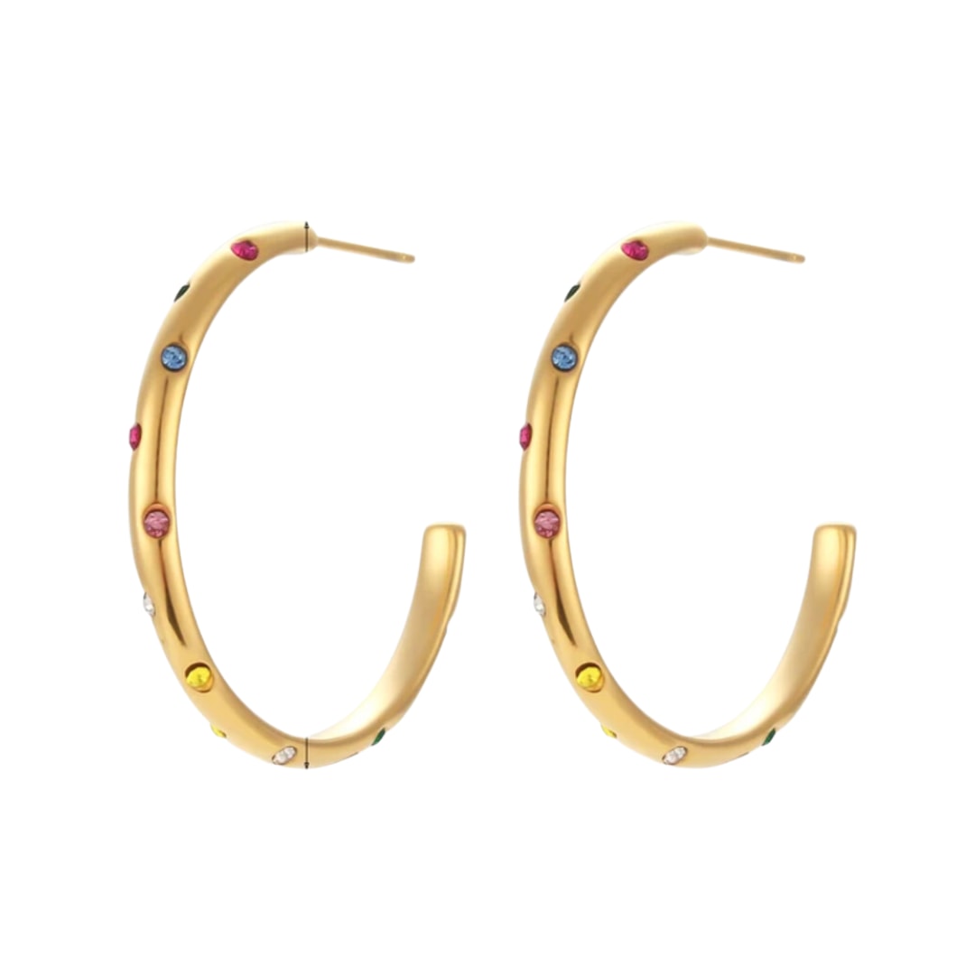 Zoe’s Gemstone Hoops