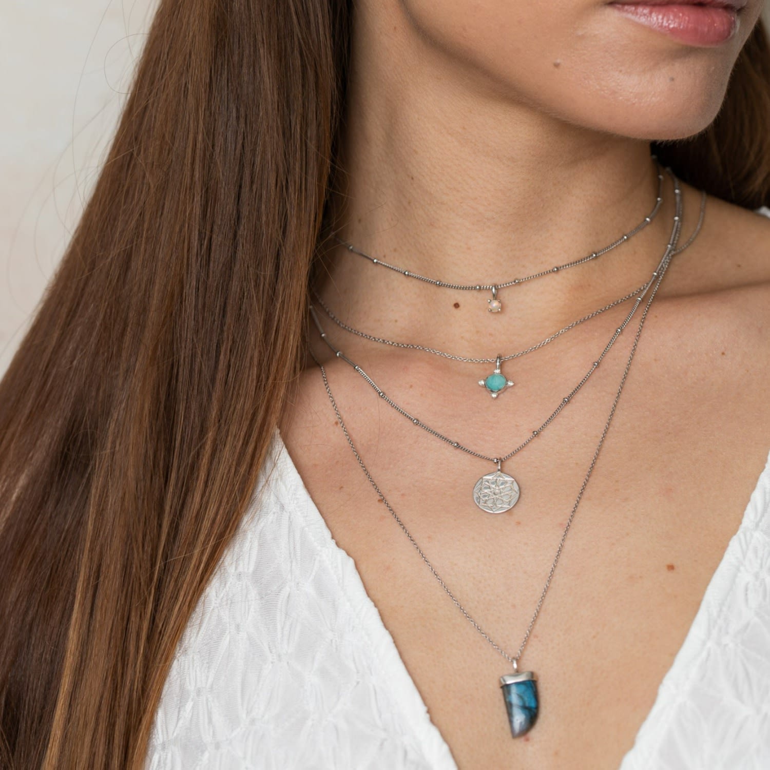 Zohreh Coin Pendant Sterling-Silver